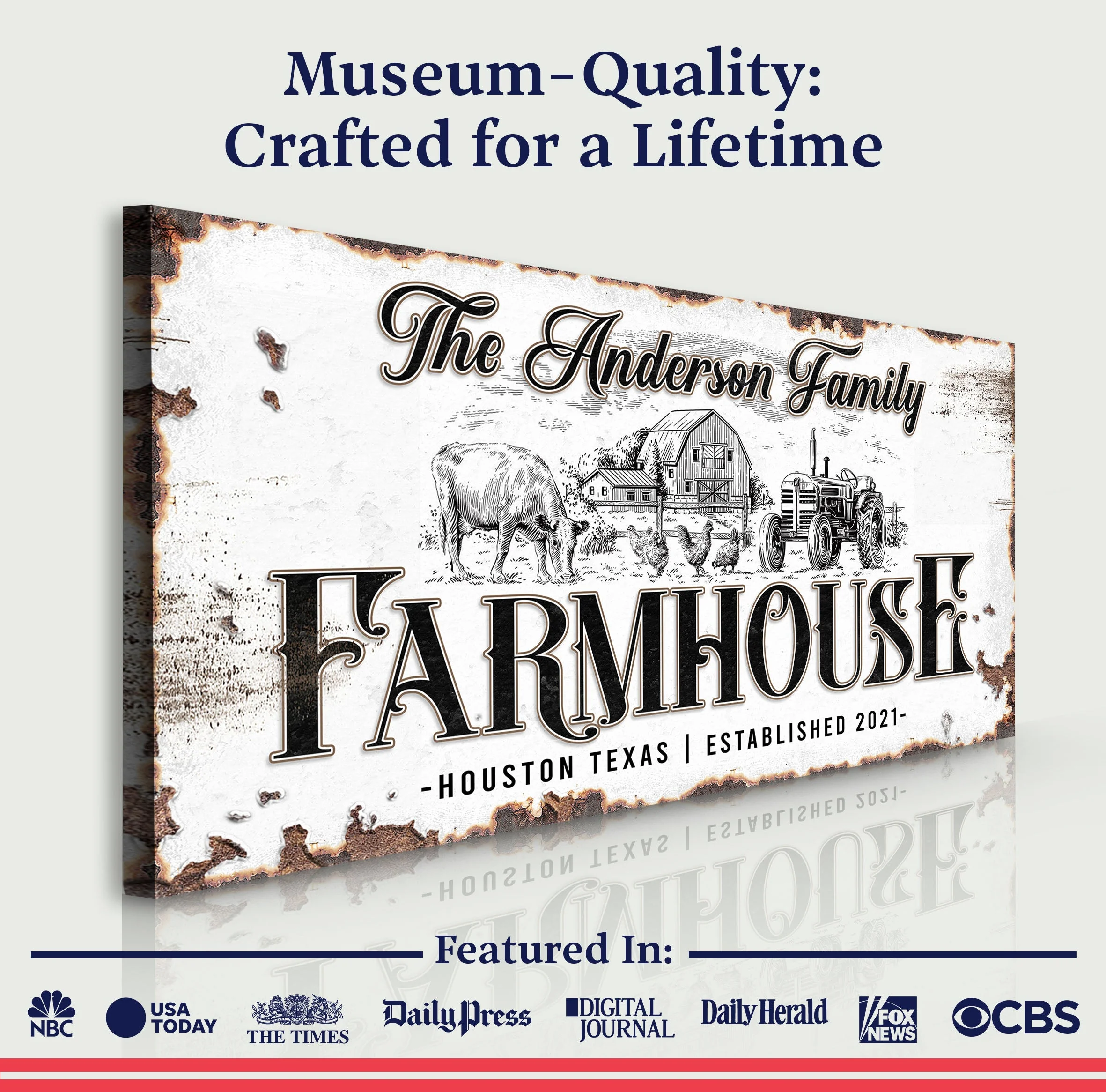 Personalized Farmhouse Sign III - Image 4