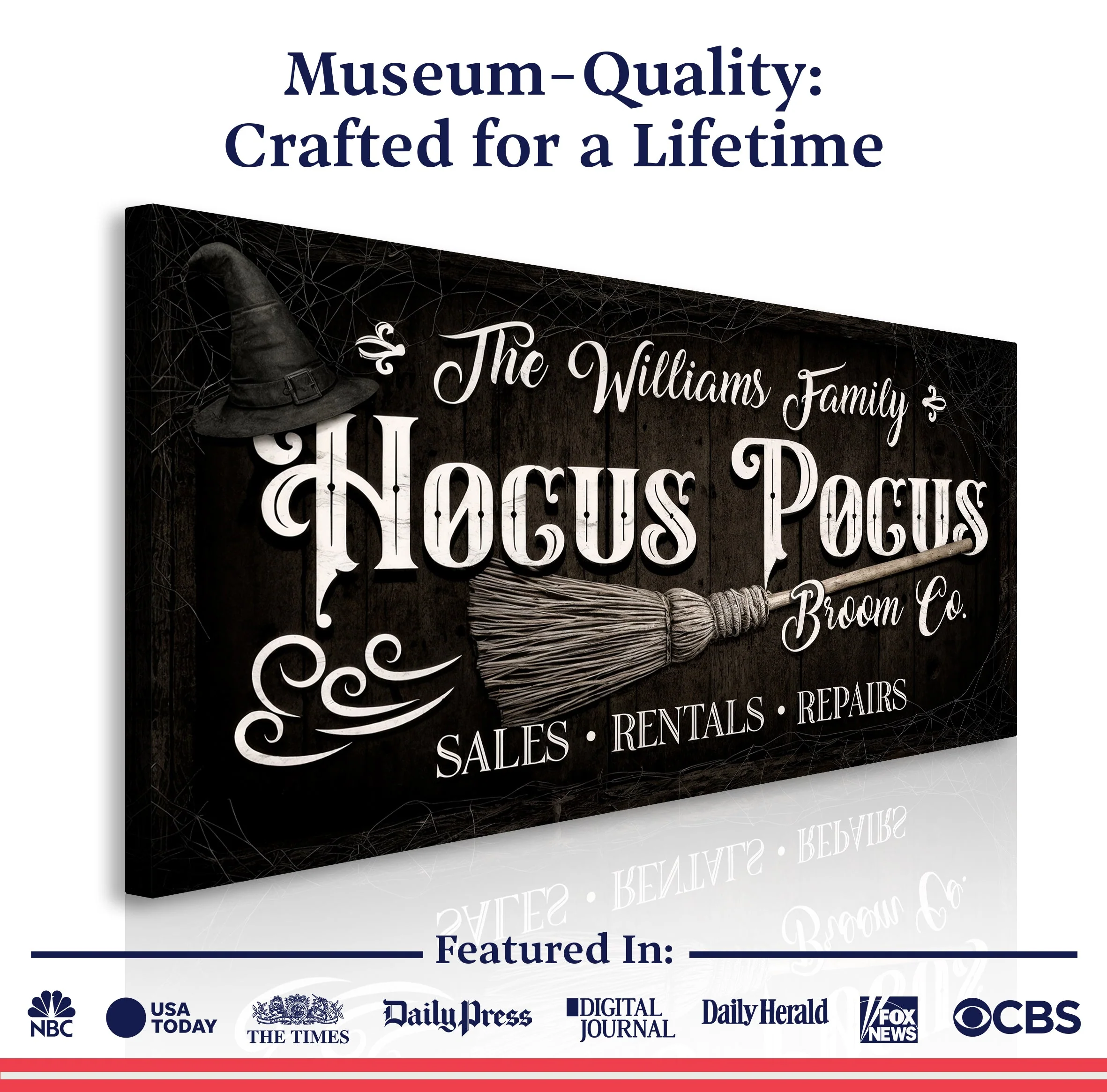 Personalized Hocus Pocus Broom Co. Wall Sign - Image 6