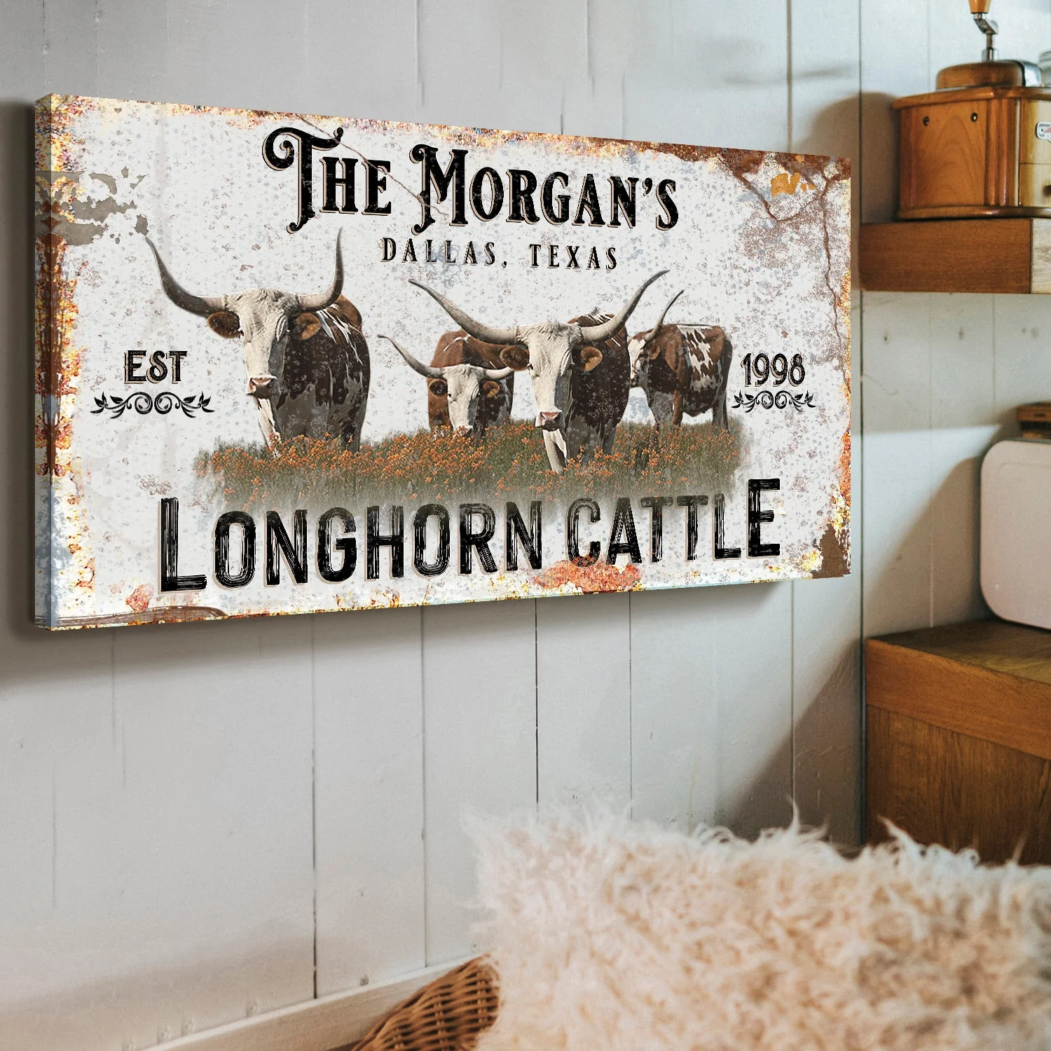 Personalized Long Horn Cattle Sign II - Image 3