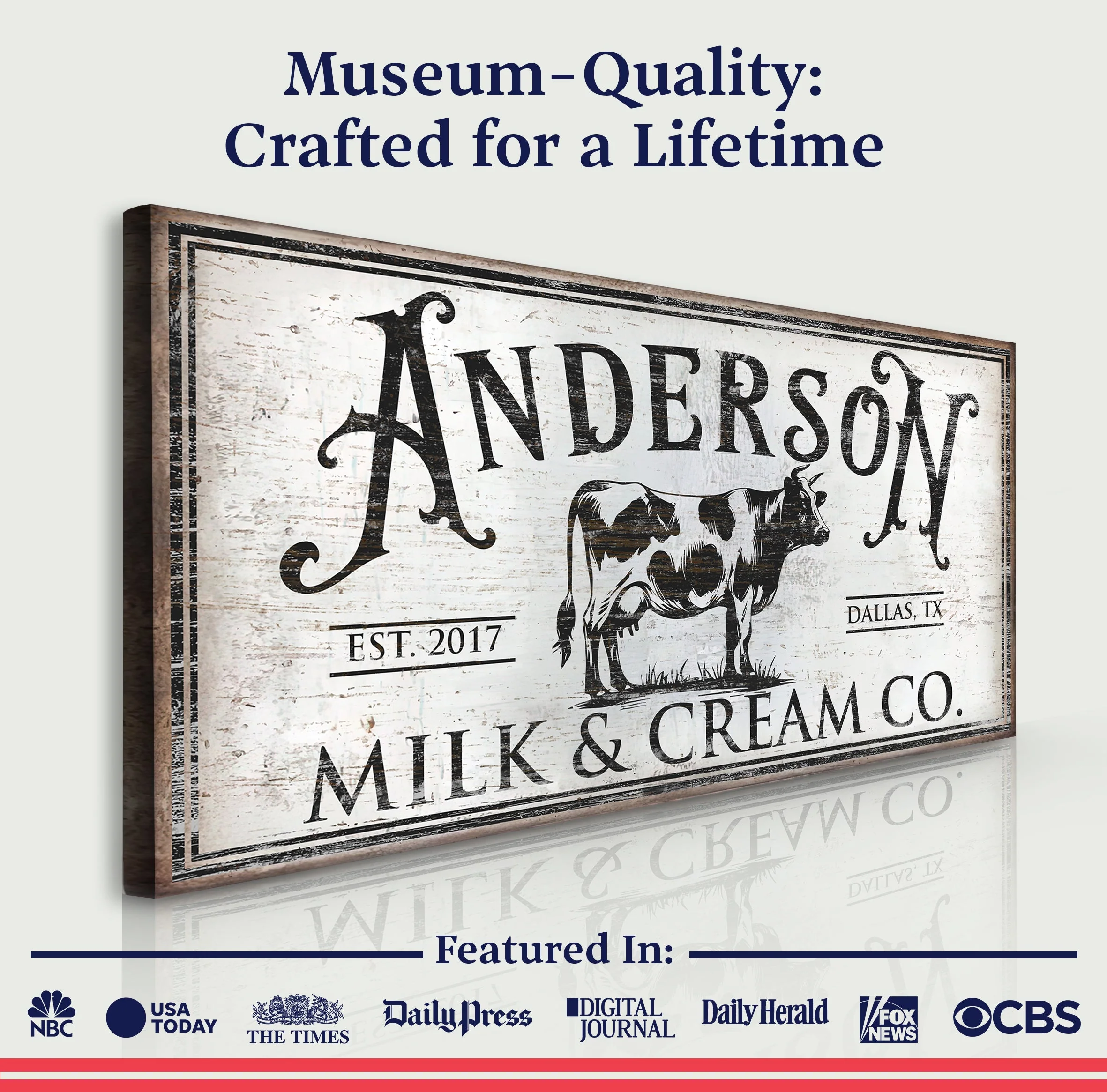 Personalized Milk & Cream Co Sign - Image 4