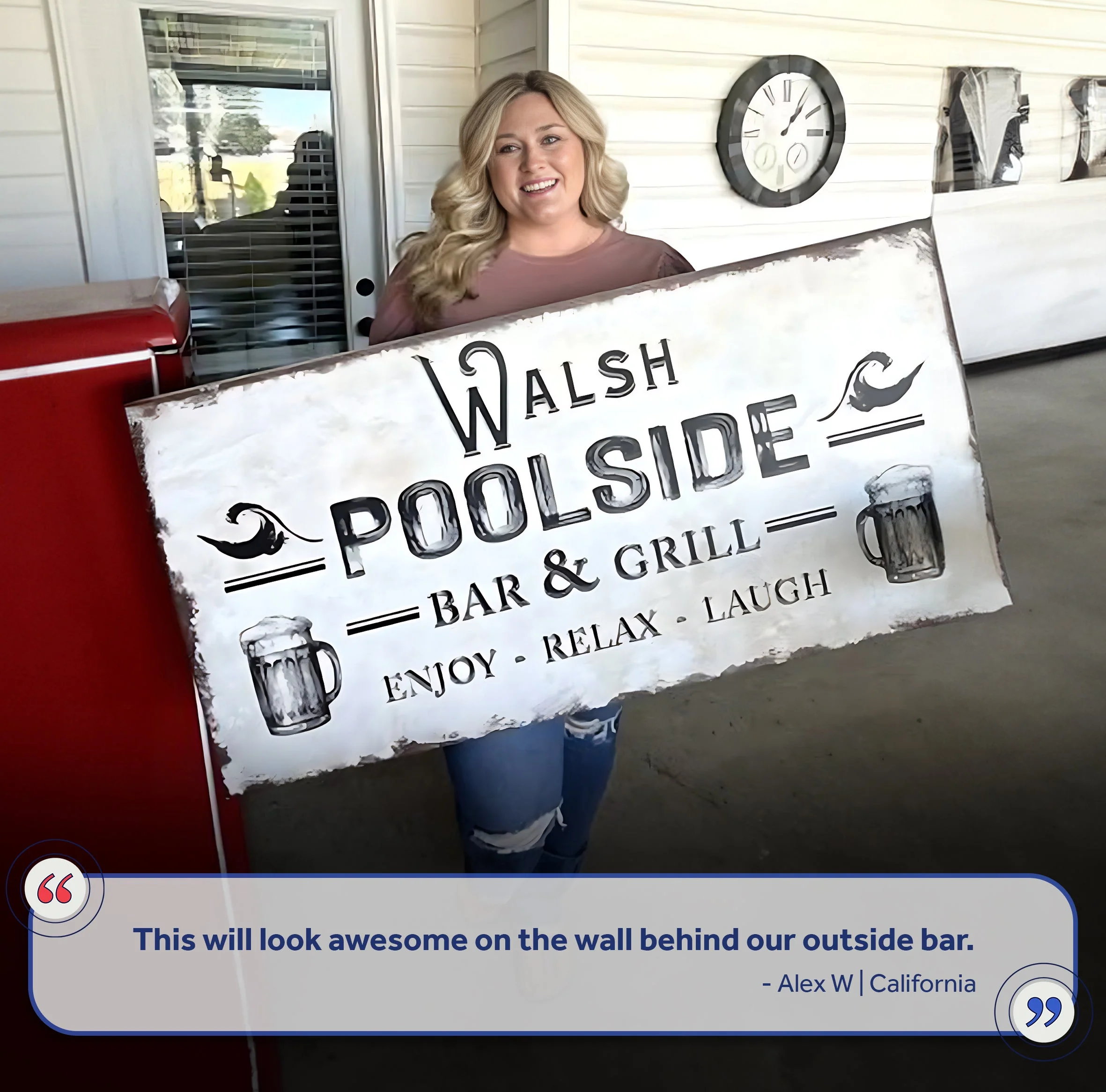 Personalized Poolside Bar And Grill Sign - Image 6