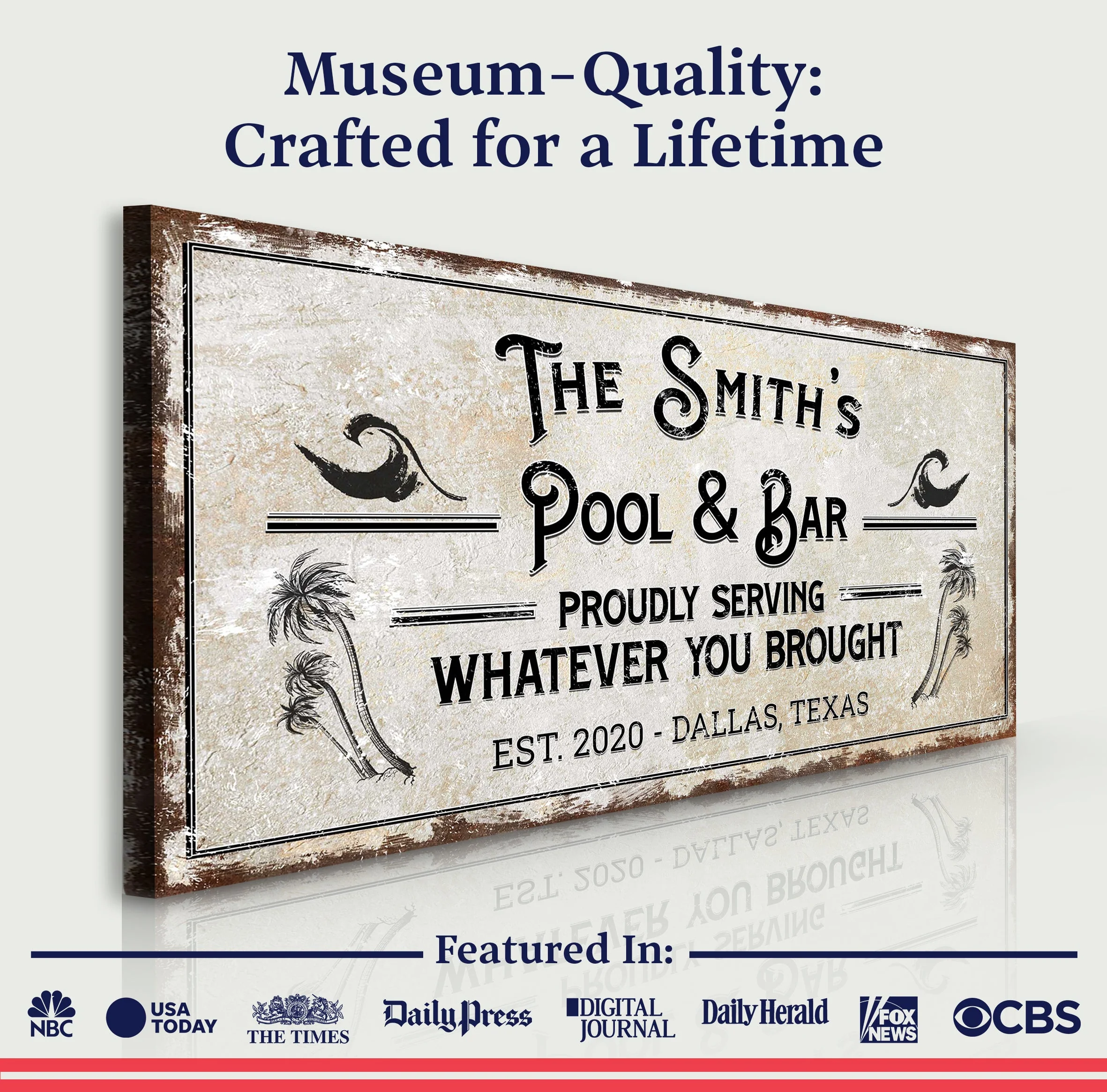 Personalized Rustic Pool Sign - Image 3