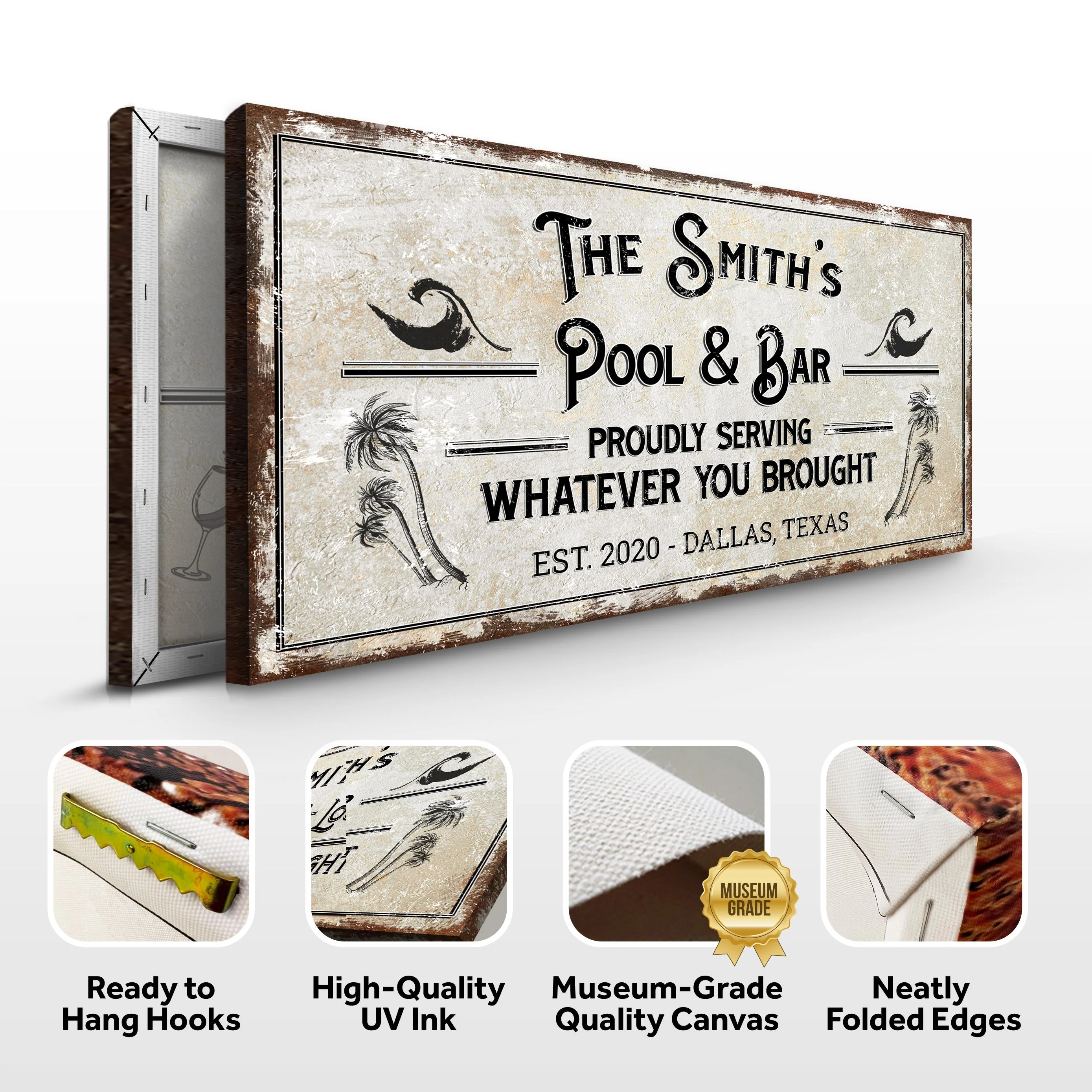 Personalized Rustic Pool Sign - Image 4