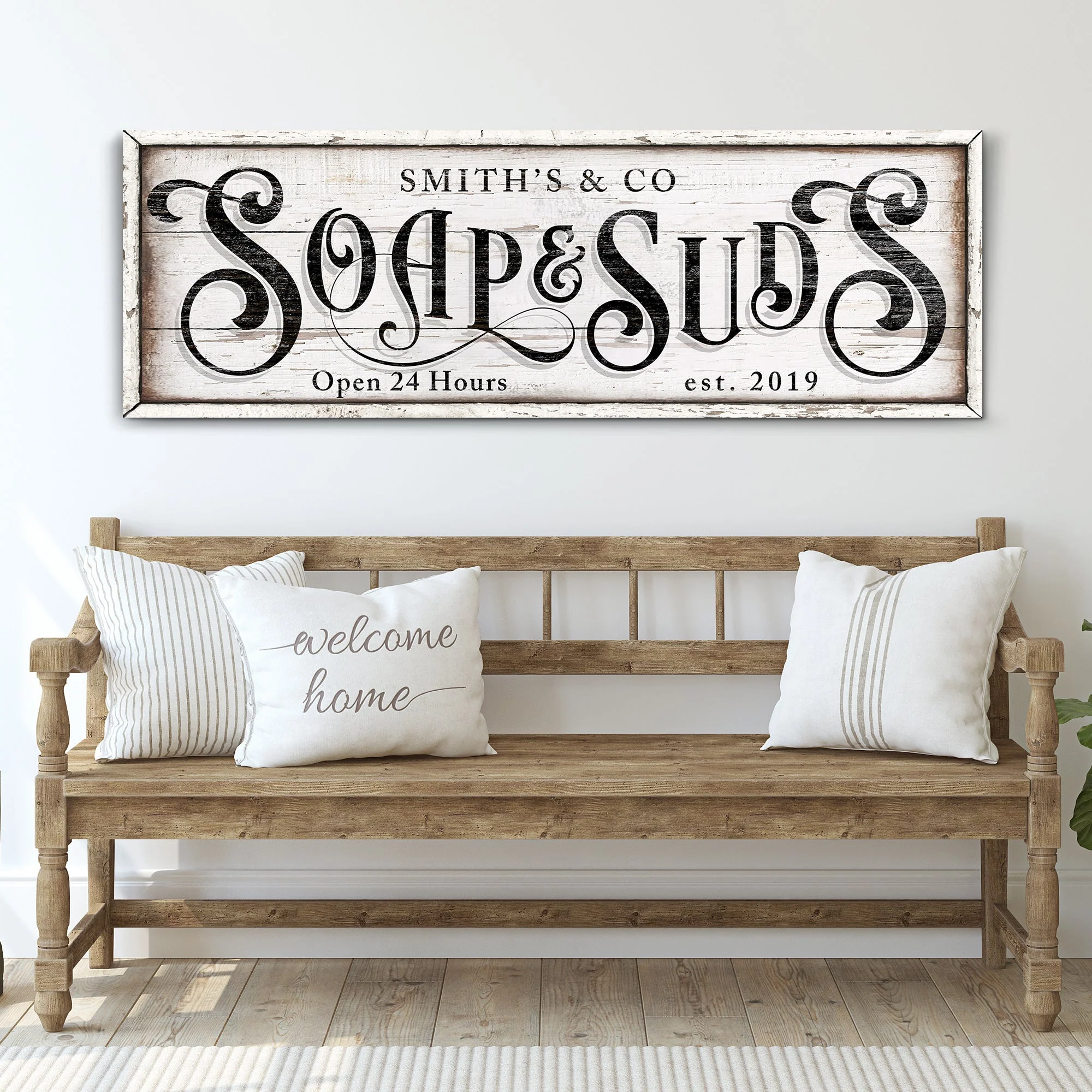 Personalized Soap And Suds Laundry Sign - Image 2