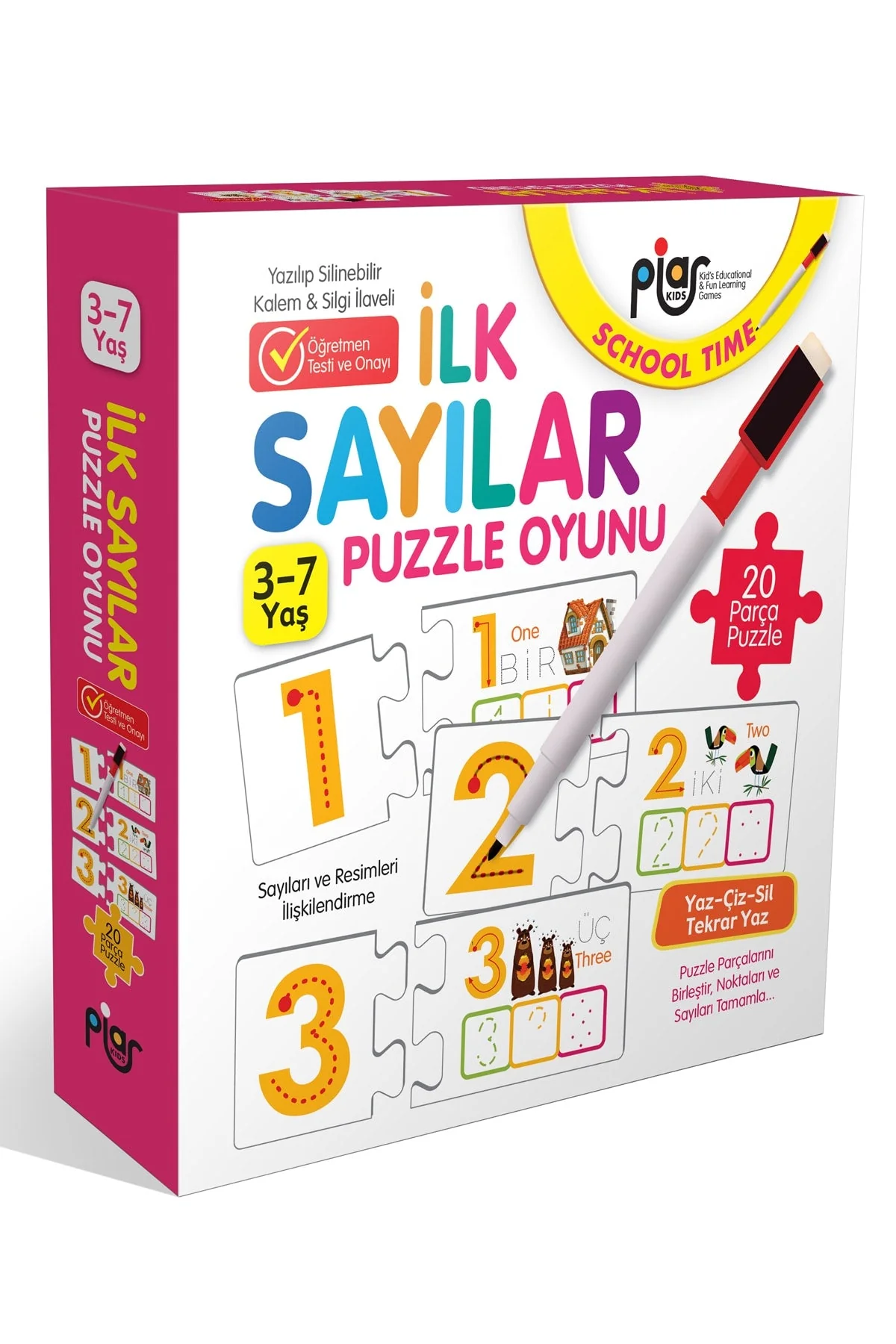 Piar Kids Ilk Sayılar Eşleştirme-ilişkilendirme Ve Puzzle Oyunu / 3-7 Yaş /