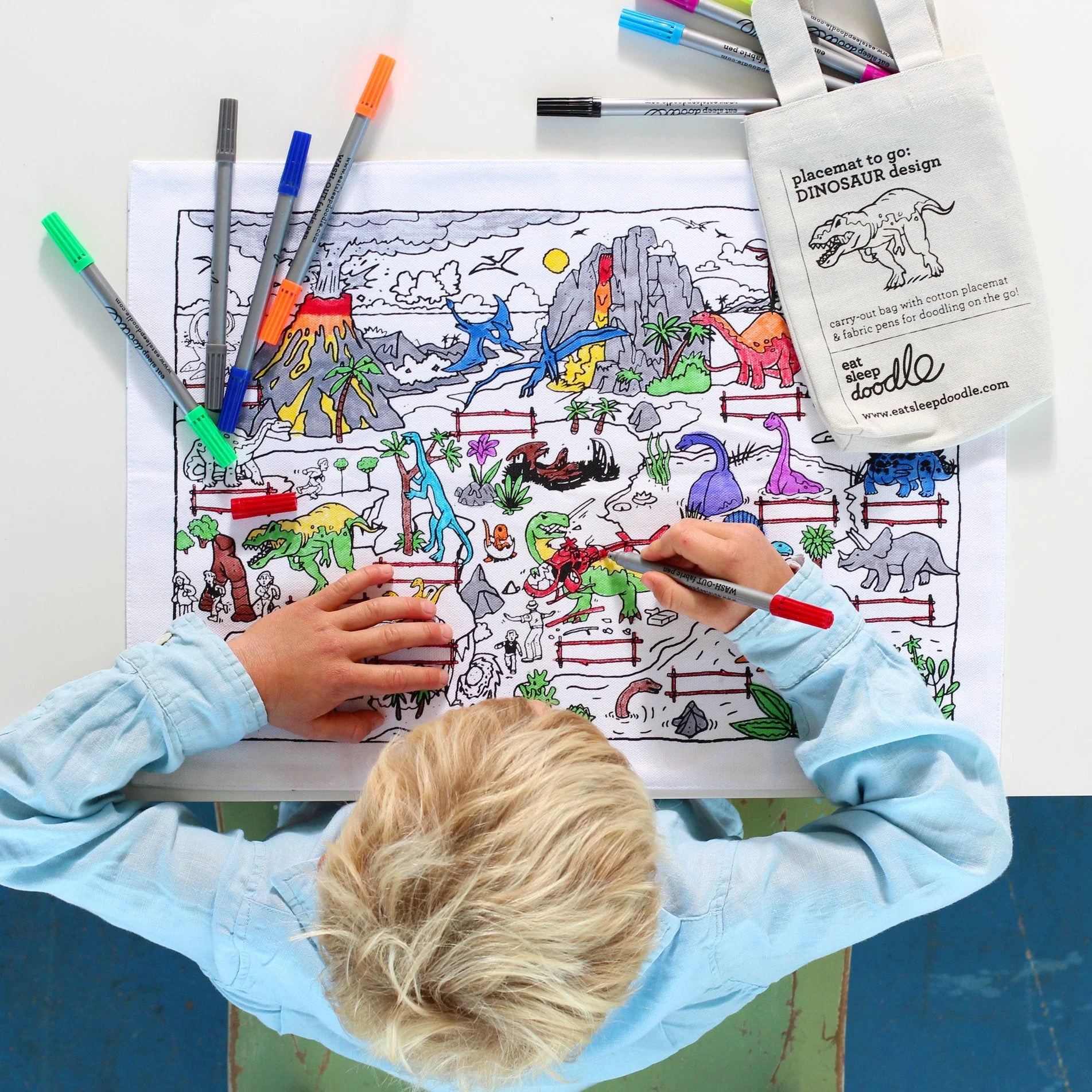 Placemat to go DINOSAUR Design (pens included) - Image 4