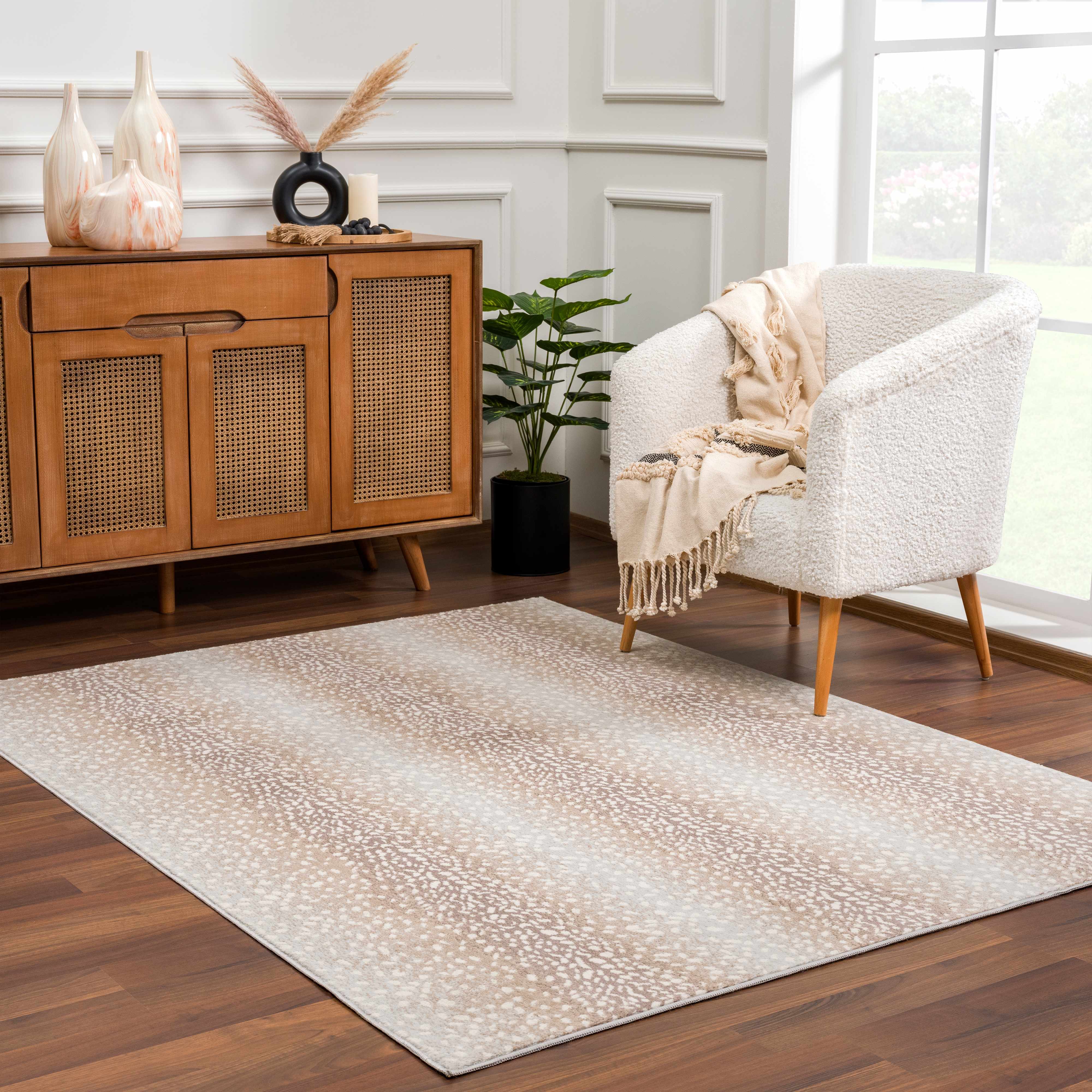 Pointblank Tan Leopard Print Rug - Image 20