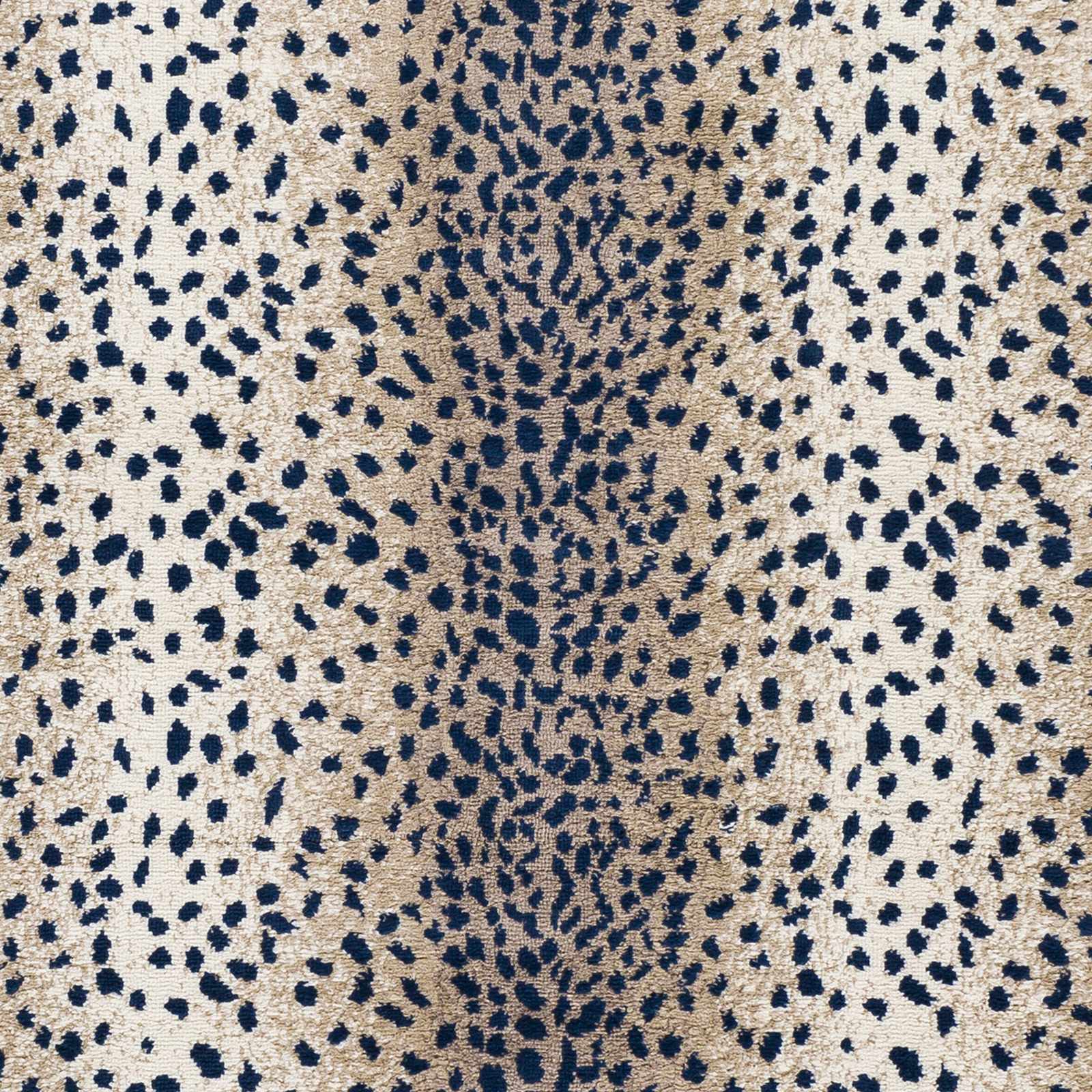 Pointblank Tan & Navy Leopard Print Area Rug - Image 6