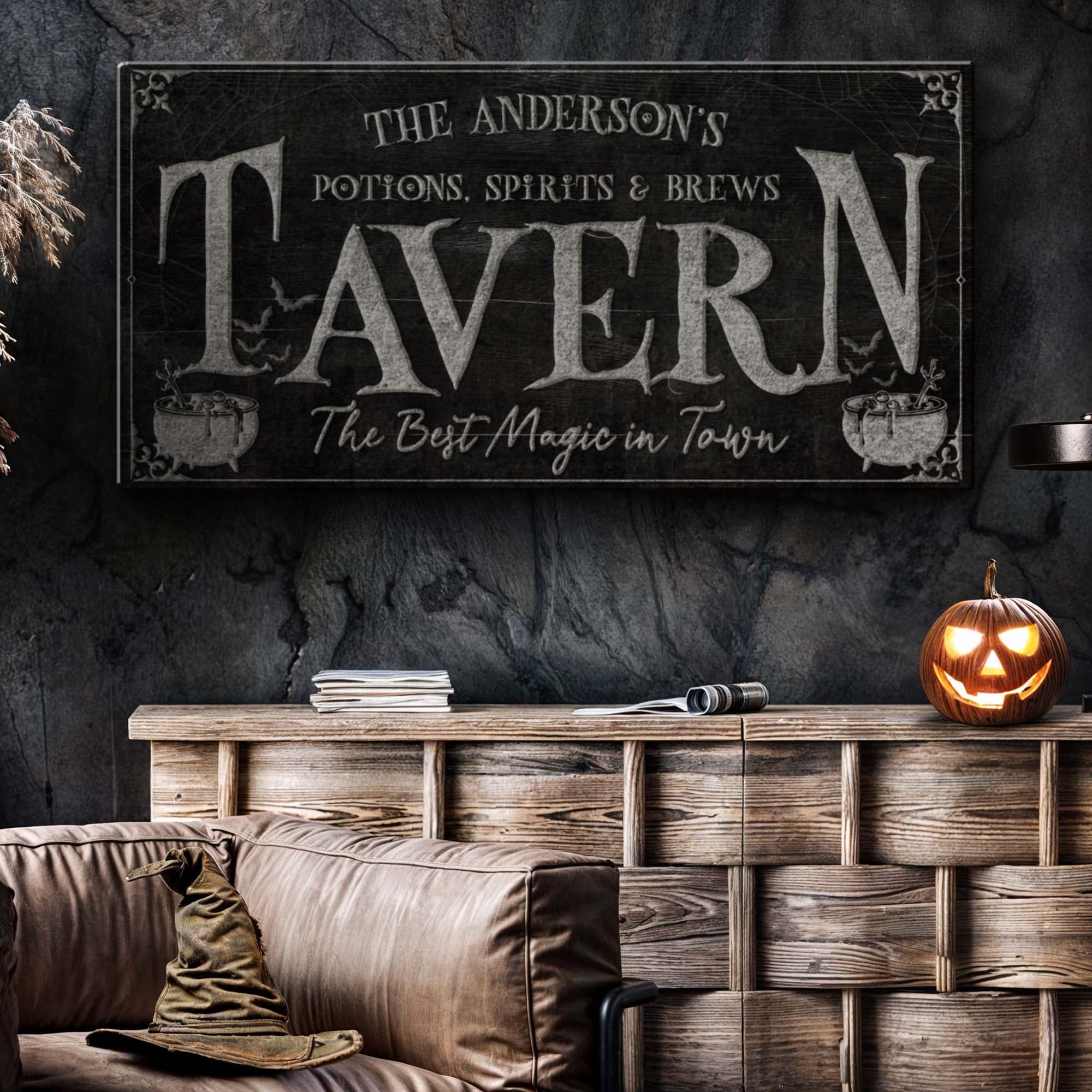 Potions, Spirits & Brews Tavern Halloween Sign - Image 2