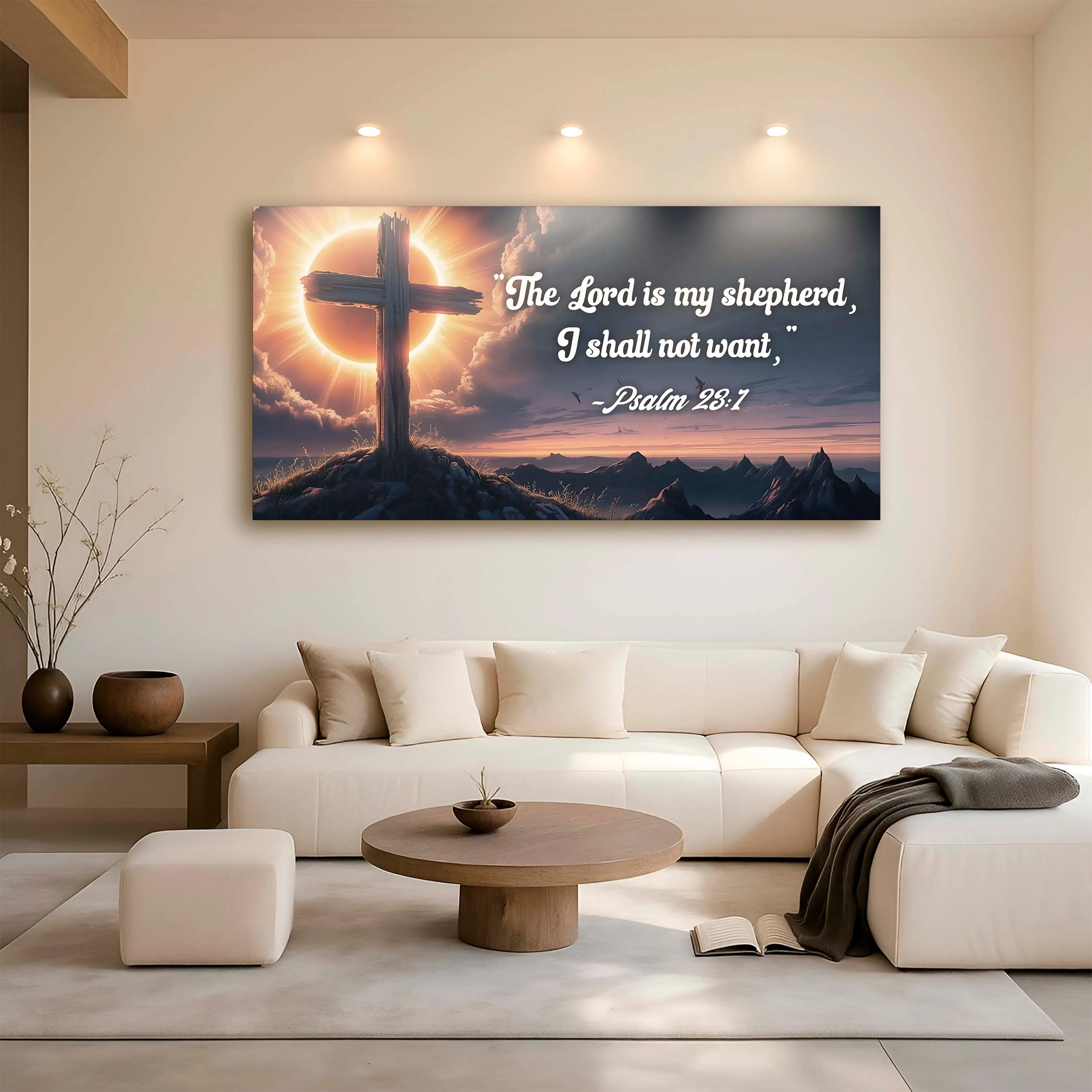 Psalm 23:1 - The Lord Is My Shepherd I Shall Not Want Faith Sign - Image 3