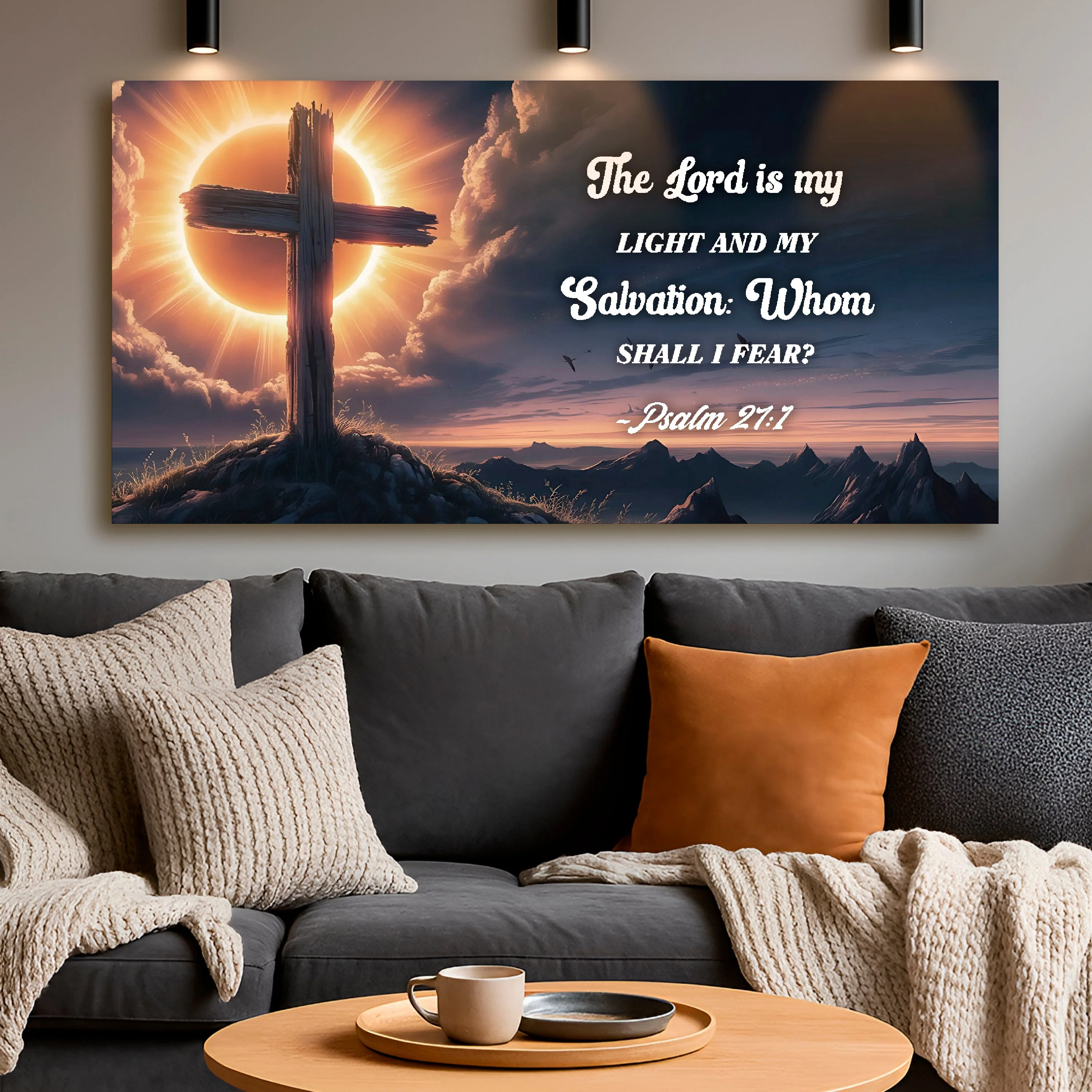 Psalm 27:1 - The Lord Is My Light and My Salvation Faith Sign - Image 5