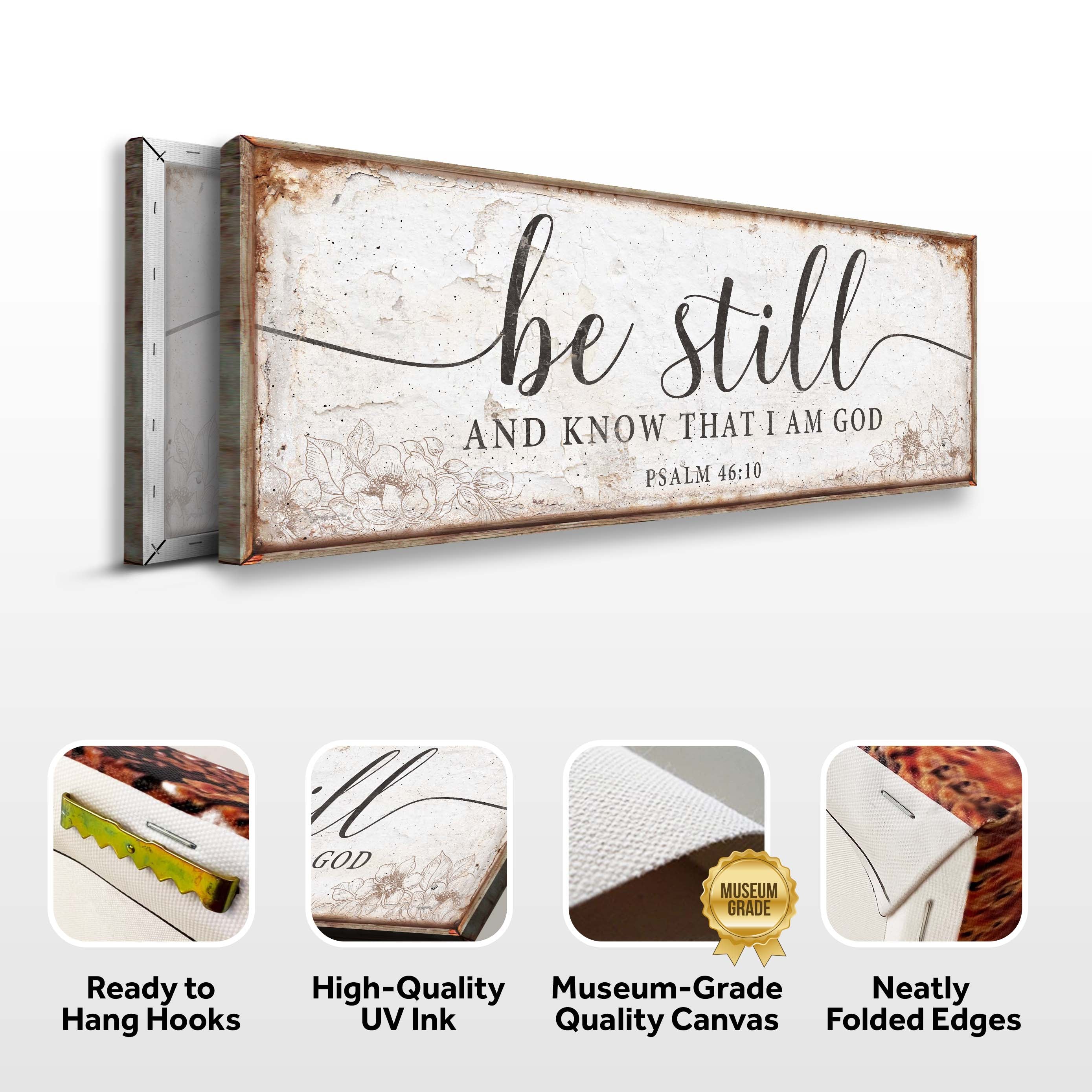 Psalm 46:10 Be Still And Know That I Am God Faith Sign - Image 6