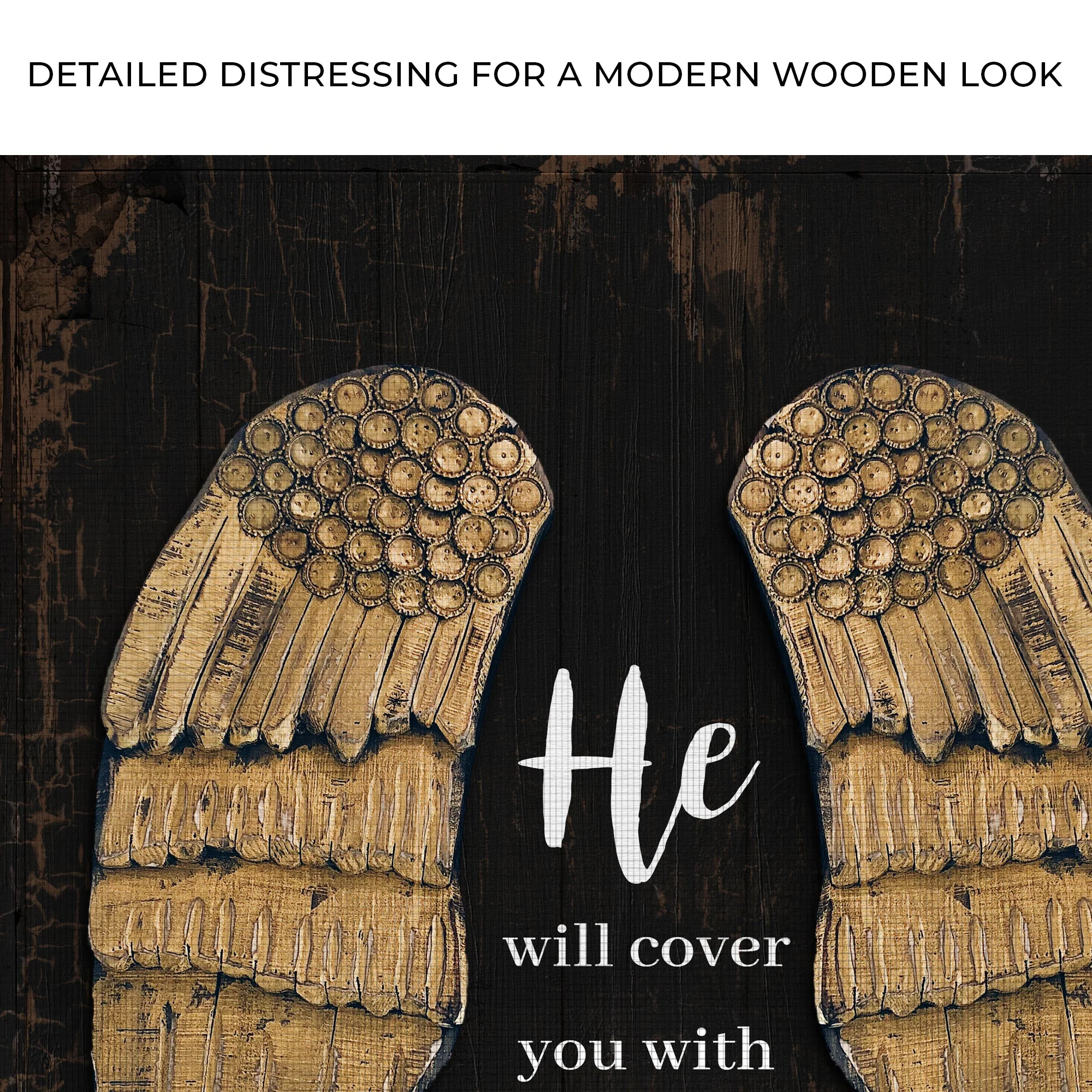 Psalm 91:4 He Will Cover You With His Feathers Sign II - Image 4