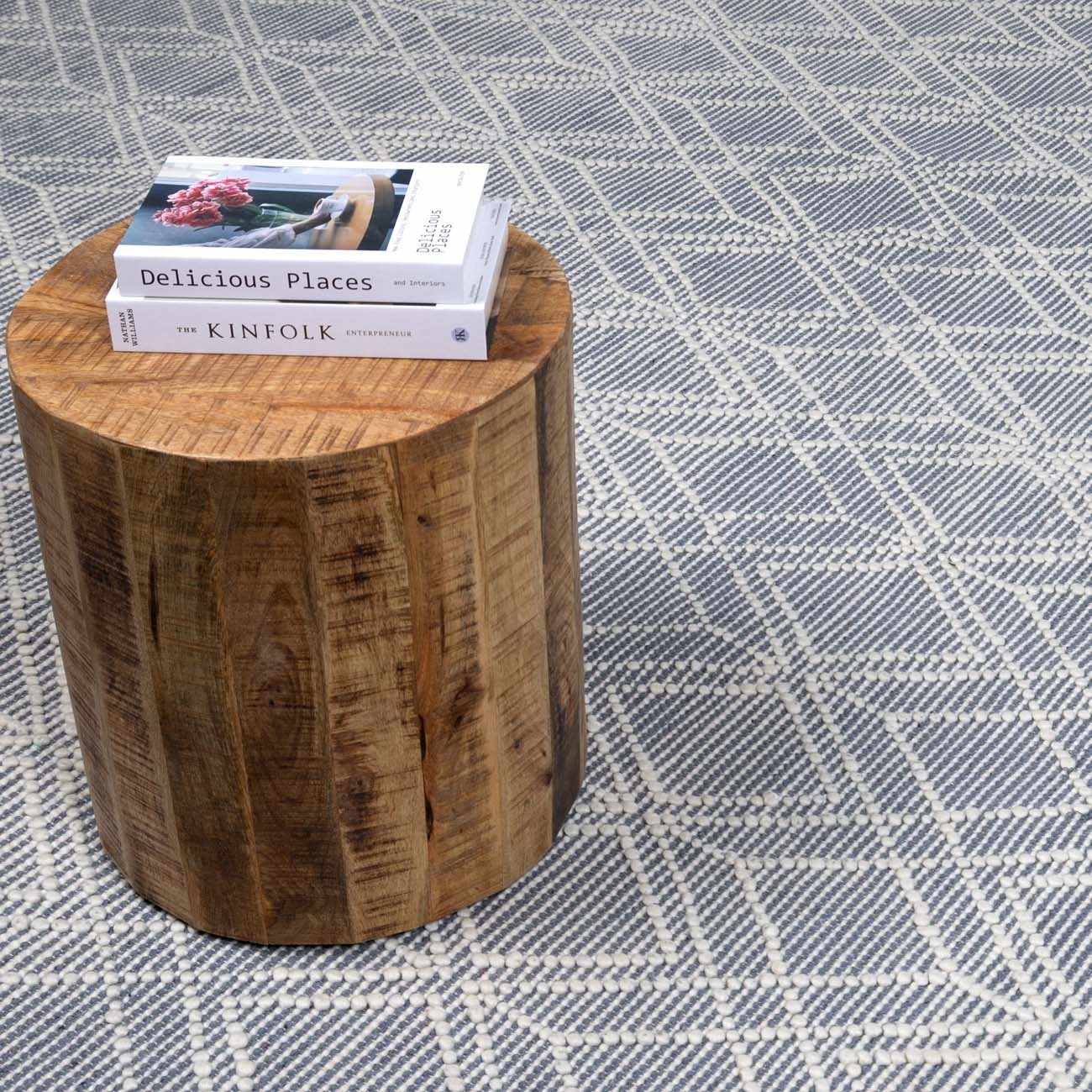 Ramsbury Denim Blue Wool Rug - Image 9