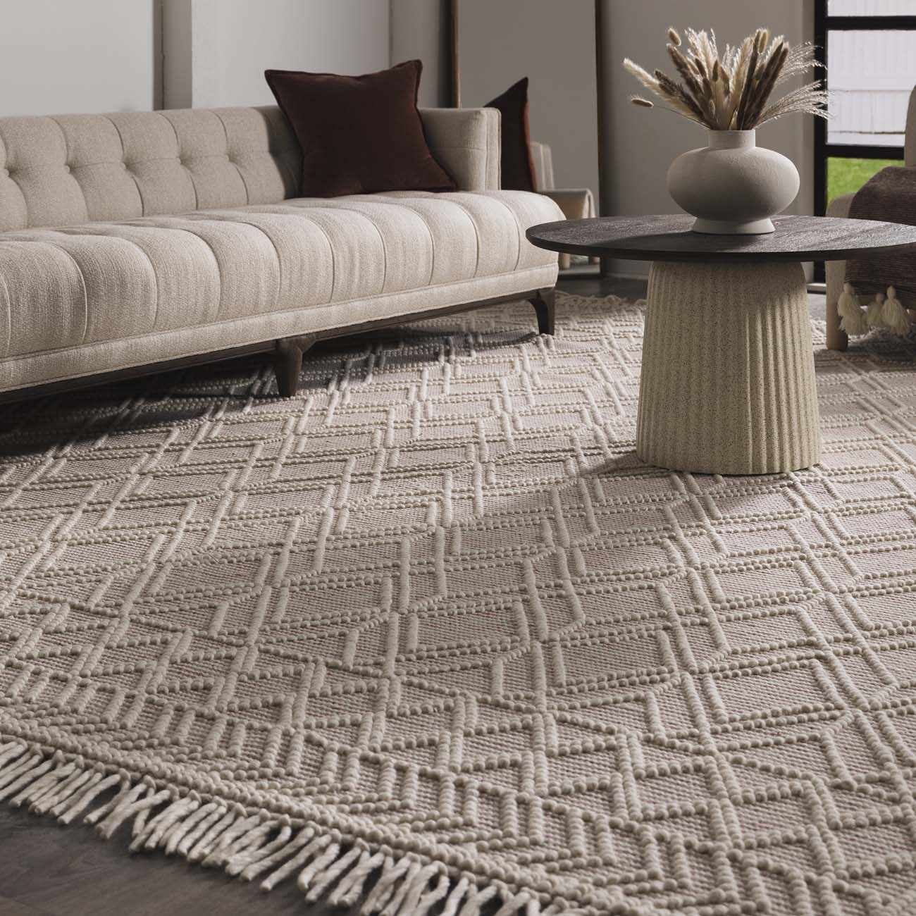 Ramsbury Soft Pink Wool Rug - Image 2