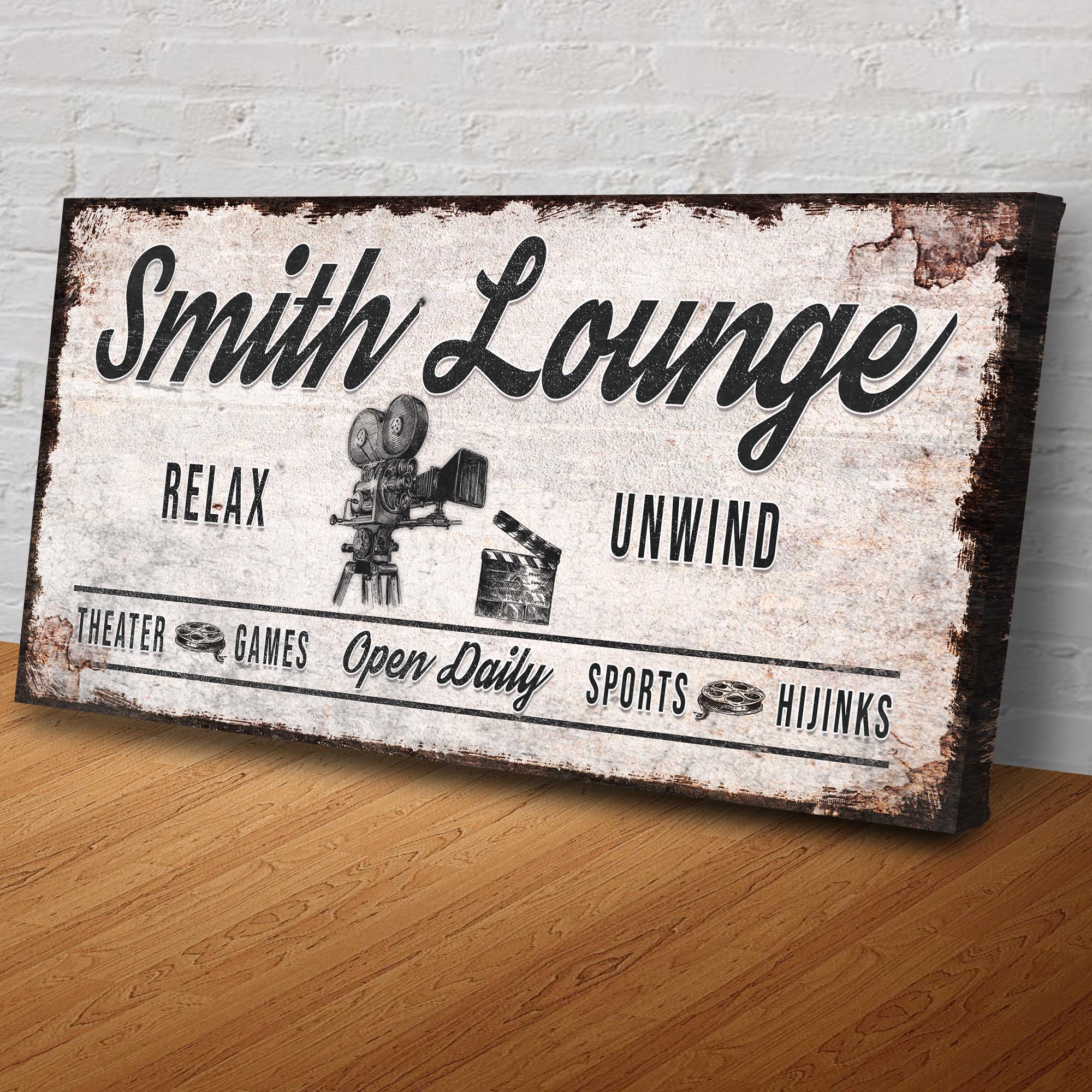 Relax Unwind Theatre Lounge Sign - Image 2