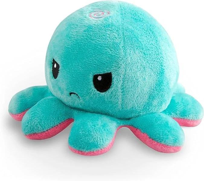 Reversible Octopus Plushie Happy & Angry Face - Image 2