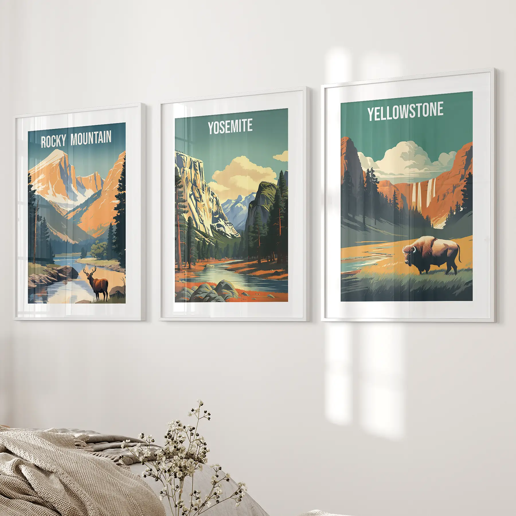 Rocky Mountain, Yosemite, Yellowstone. National Park Wall Art - Image 6
