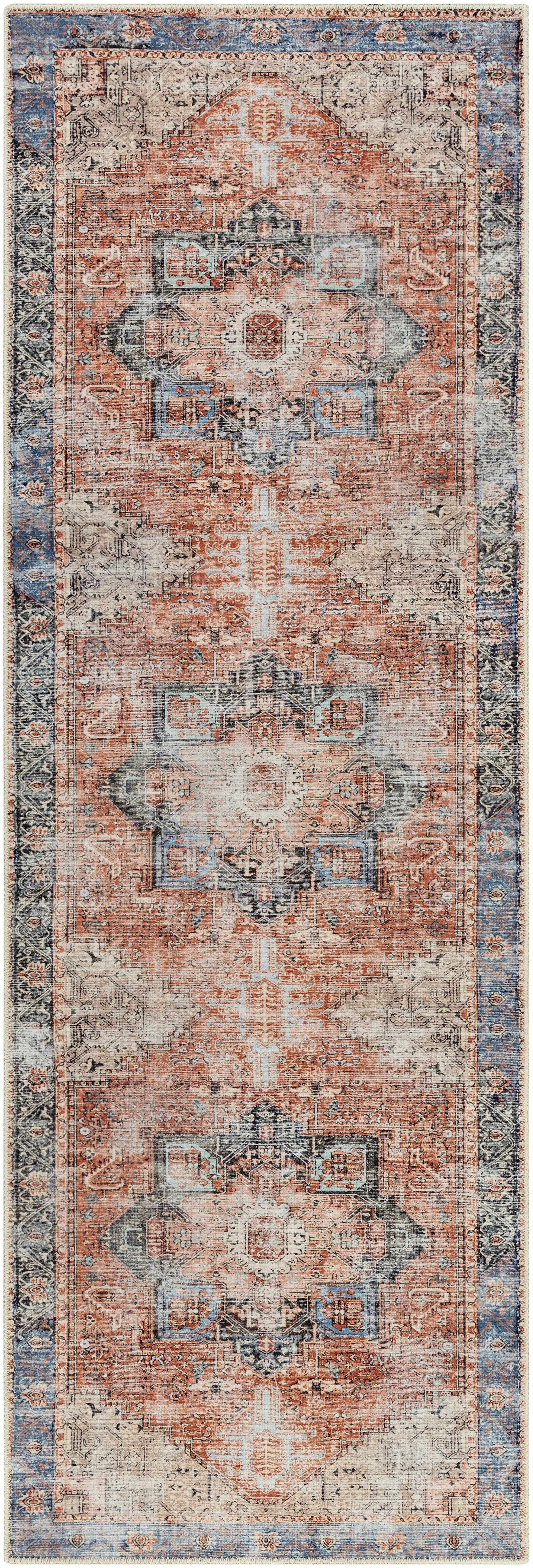 Rosman Distressed Washable Area Rug - Image 14