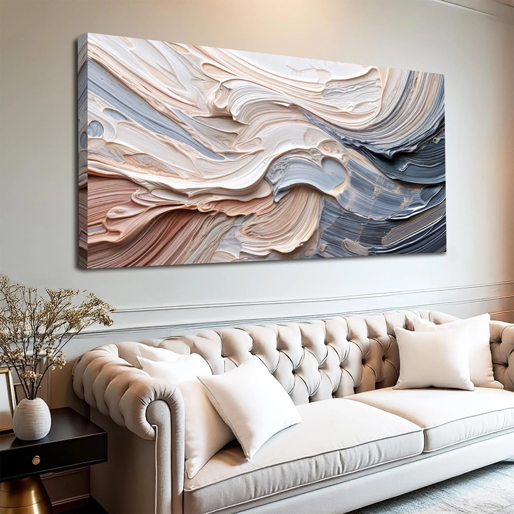 Rough Minimalist Impasto Wall Art - Image 2
