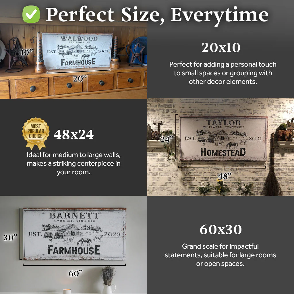 Rustic Farmhouse Personalized Sign II - Image 5