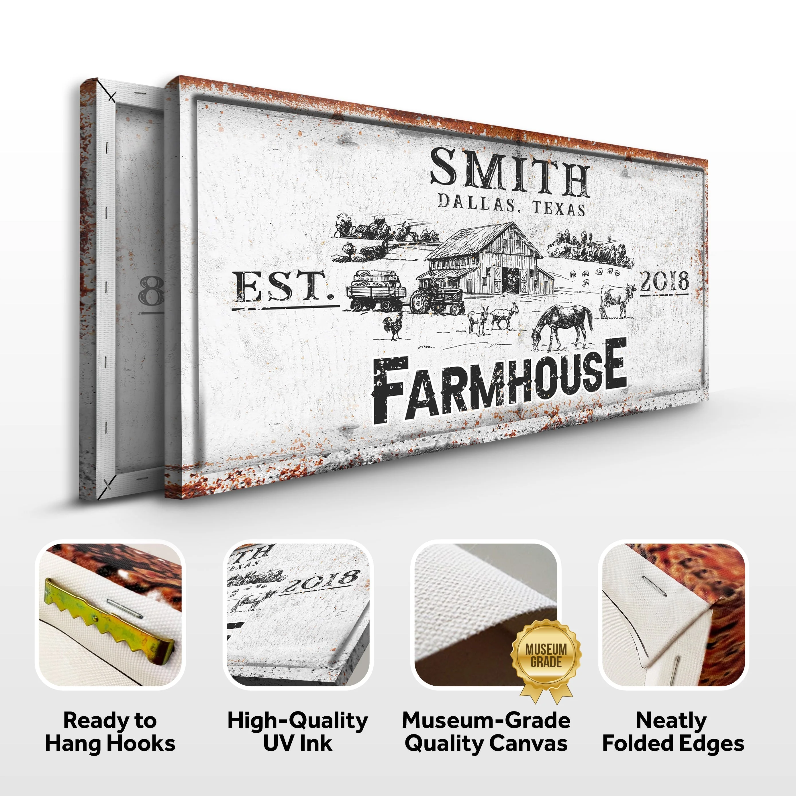 Rustic Farmhouse Personalized Sign II - Image 6