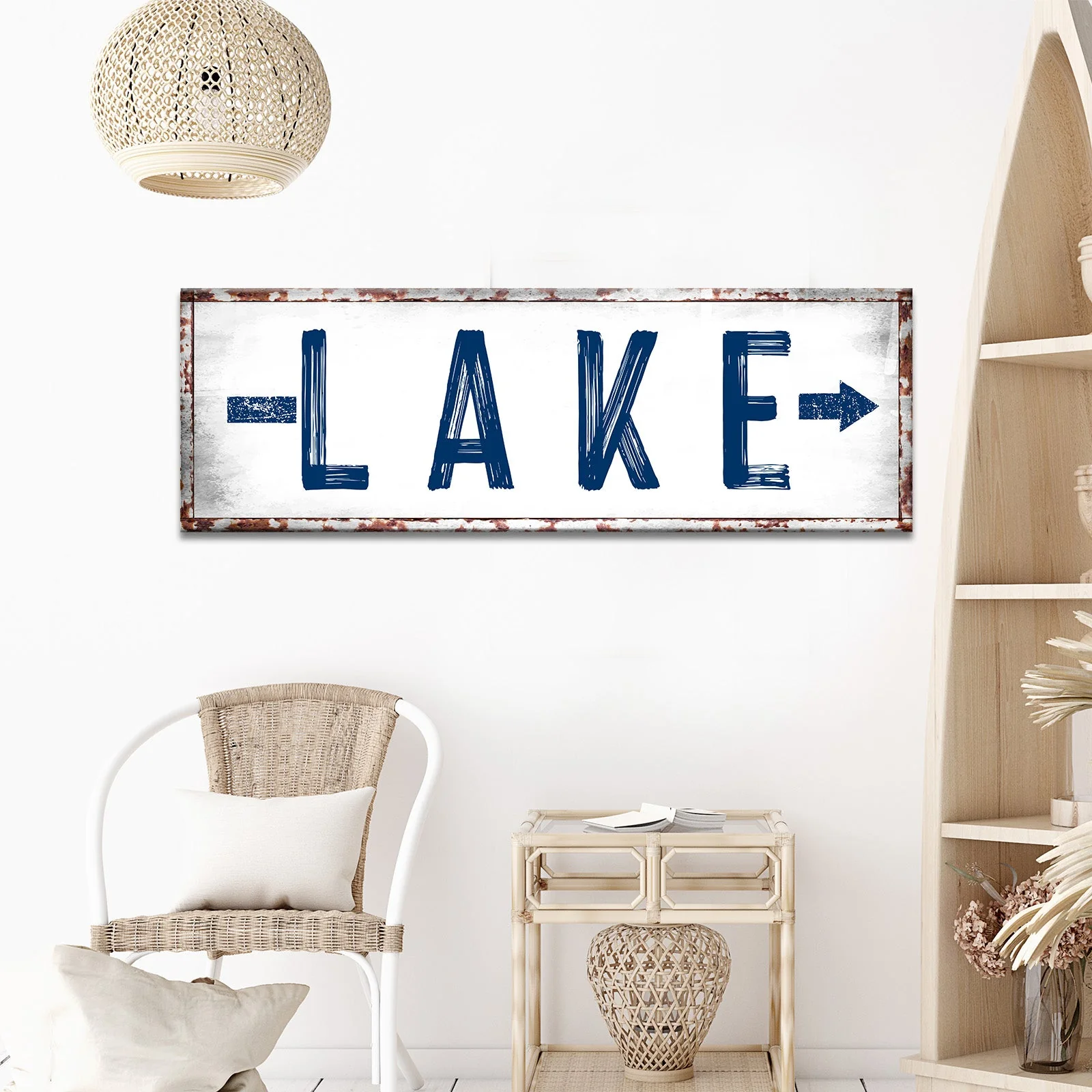 Rustic Lake Arrow Sign - Image 2