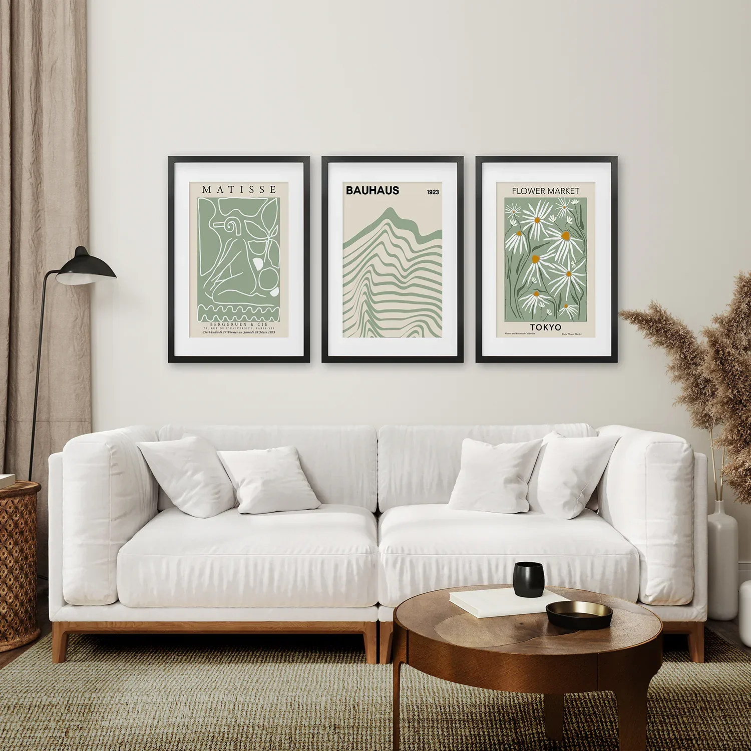 Sage Green Modern Wall Art Set of 3 Prints - Image 6