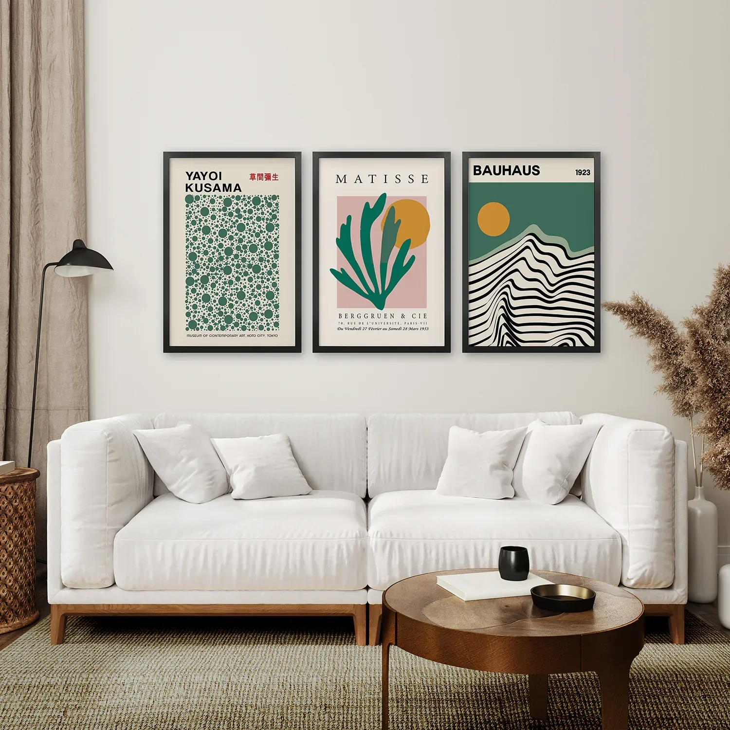 Sage Green Set of 3 Prints. Bauhaus, Kusama, Matisse Style - Image 6