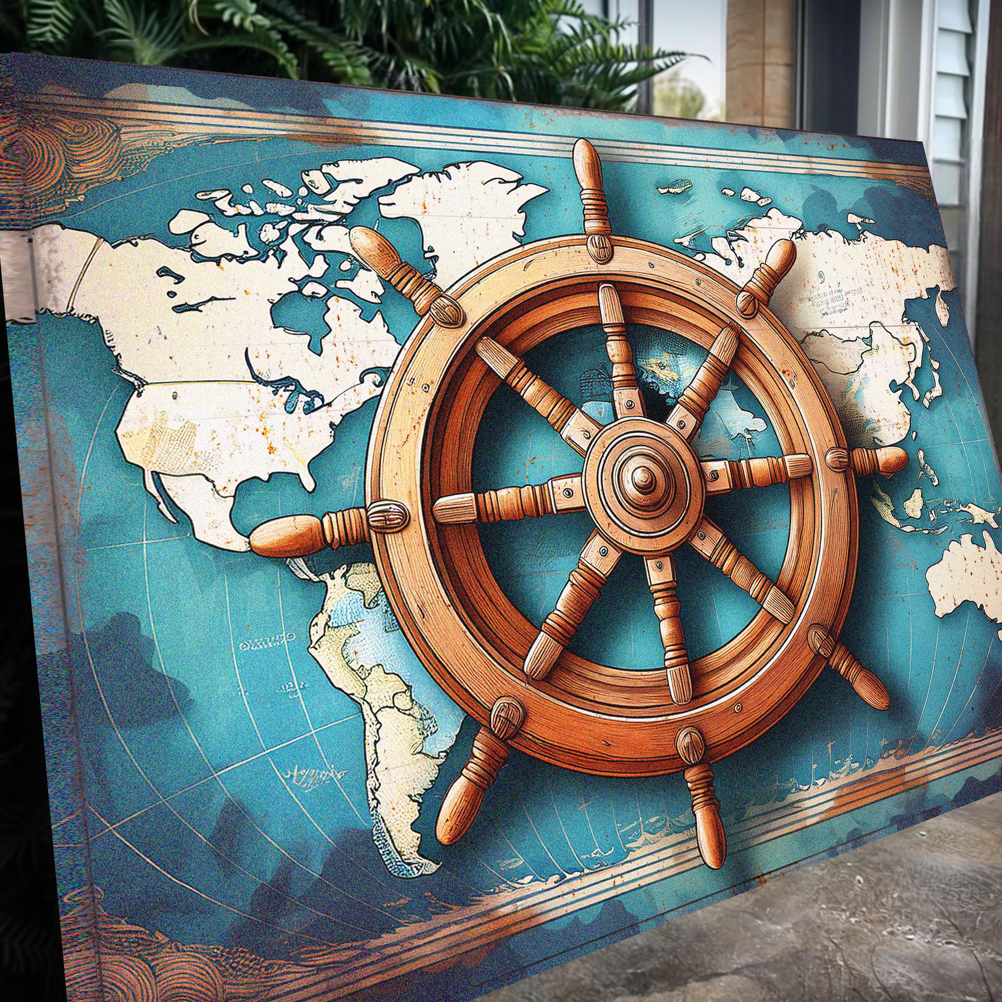 Sailboat Ship Wheel Coastal Wall Art - Image 5