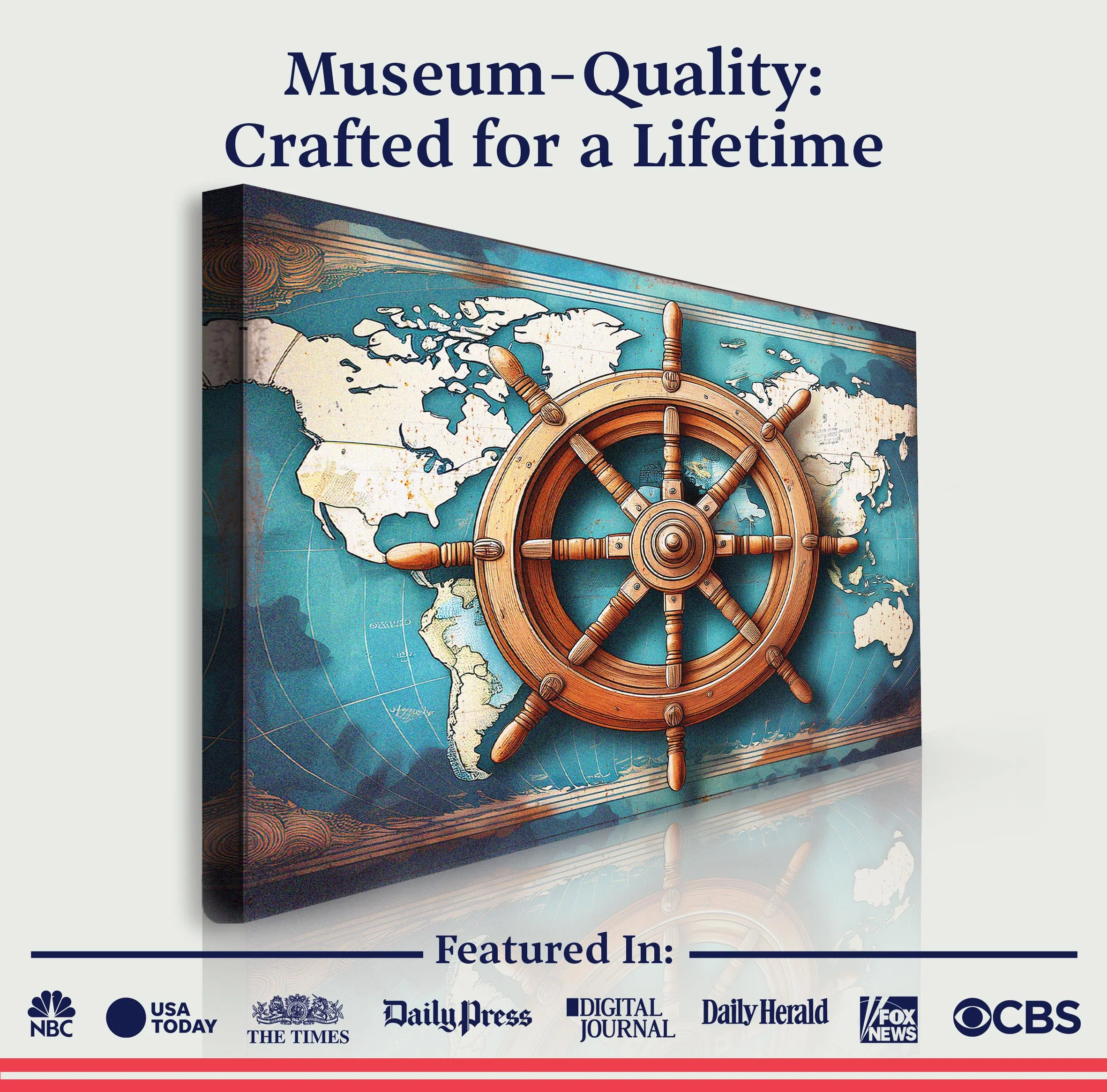 Sailboat Ship Wheel Coastal Wall Art - Image 6