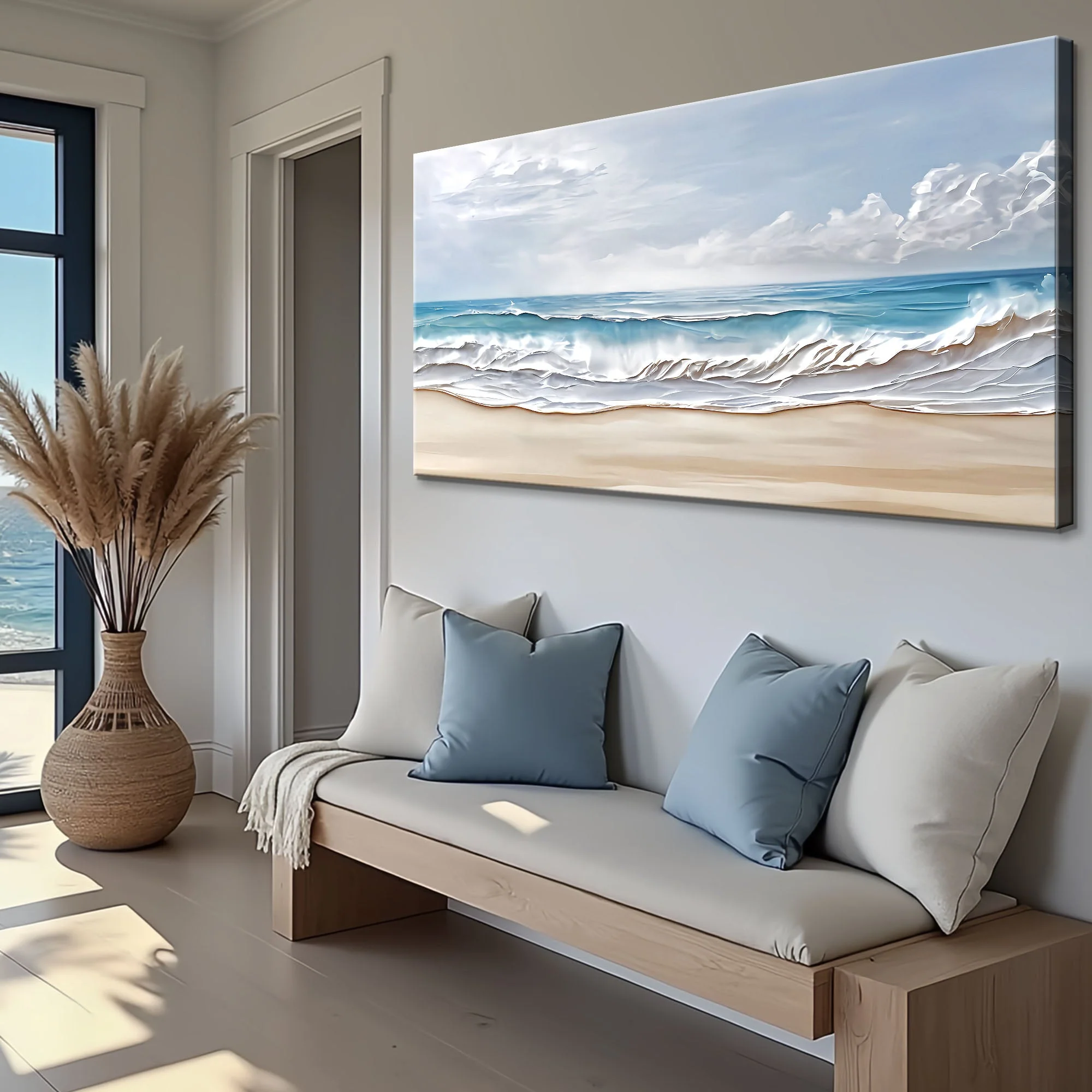 Serene Ocean Wave Coastal Wall Art VII - Image 2