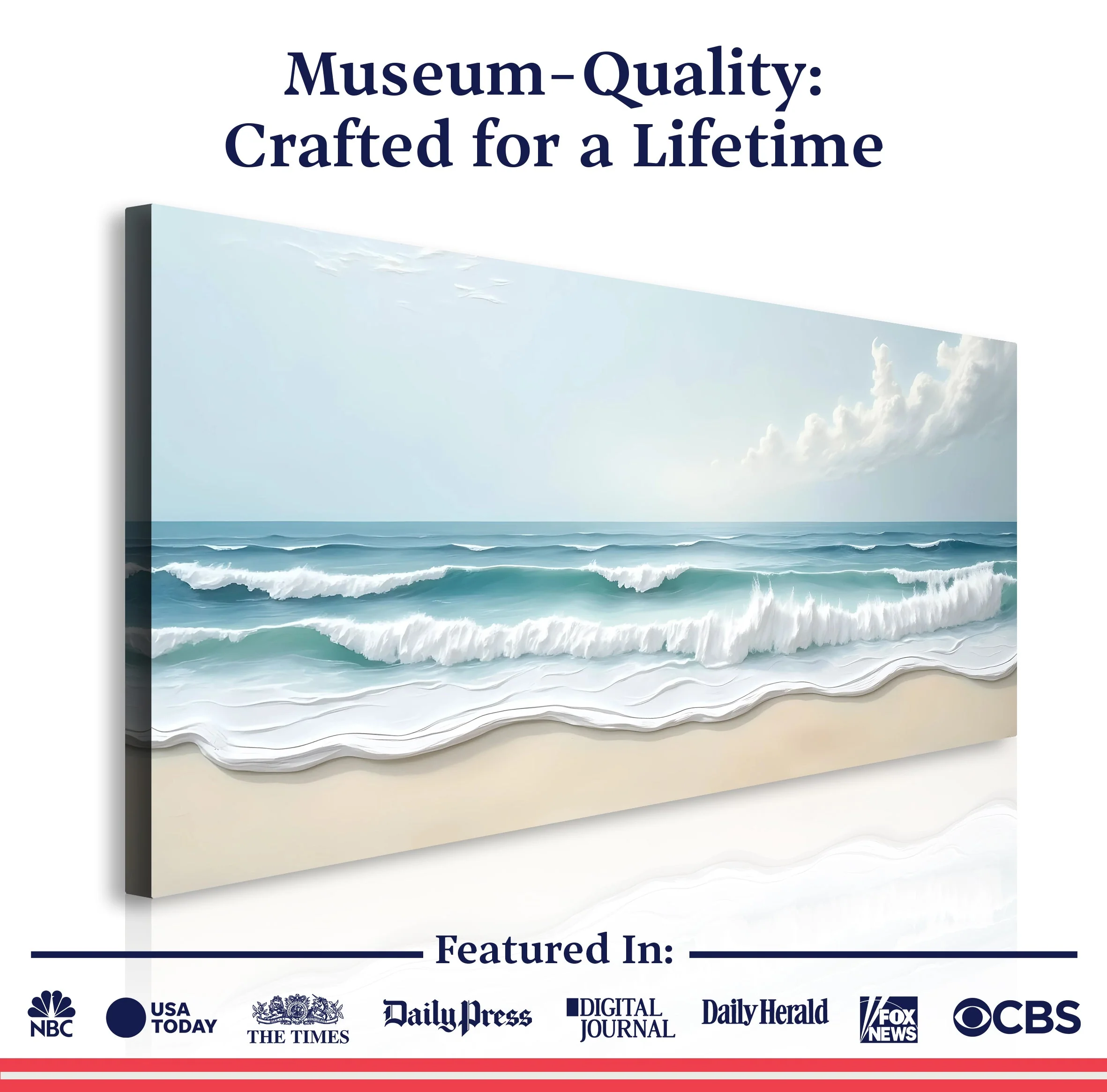 Serene Ocean Wave Coastal Wall Art XIV - Image 6