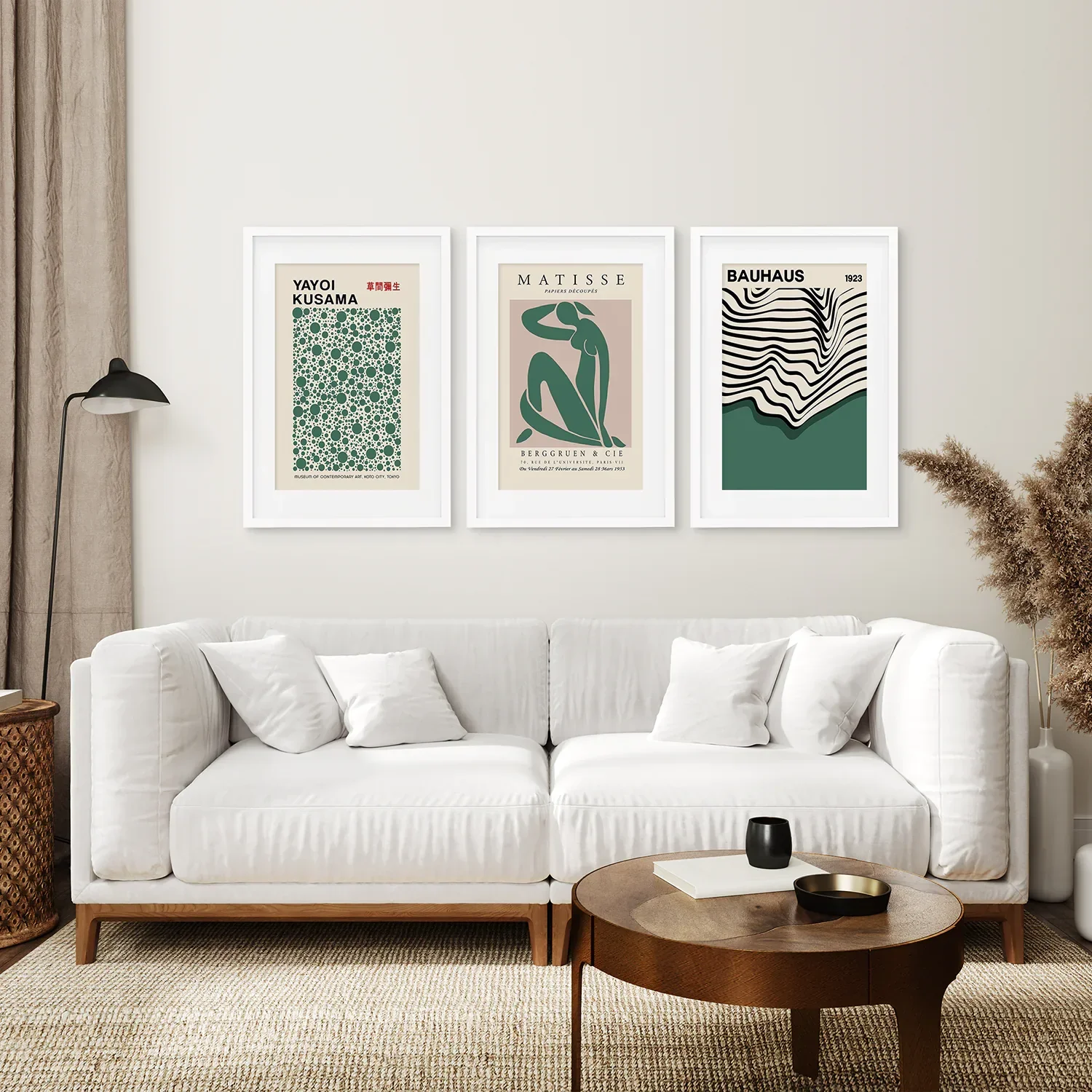 Set of 3 Abstract Figure Art Prints Sage Green - Image 6