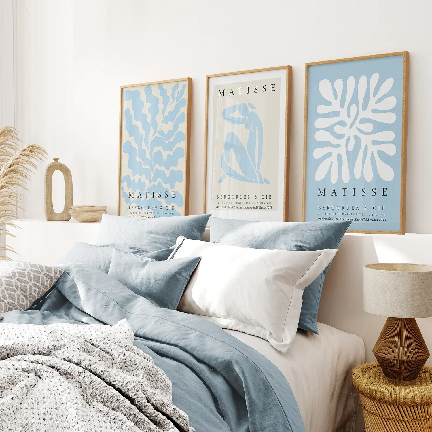 Set of 3 Blue and Beige Henri Matisse Prints - Image 3