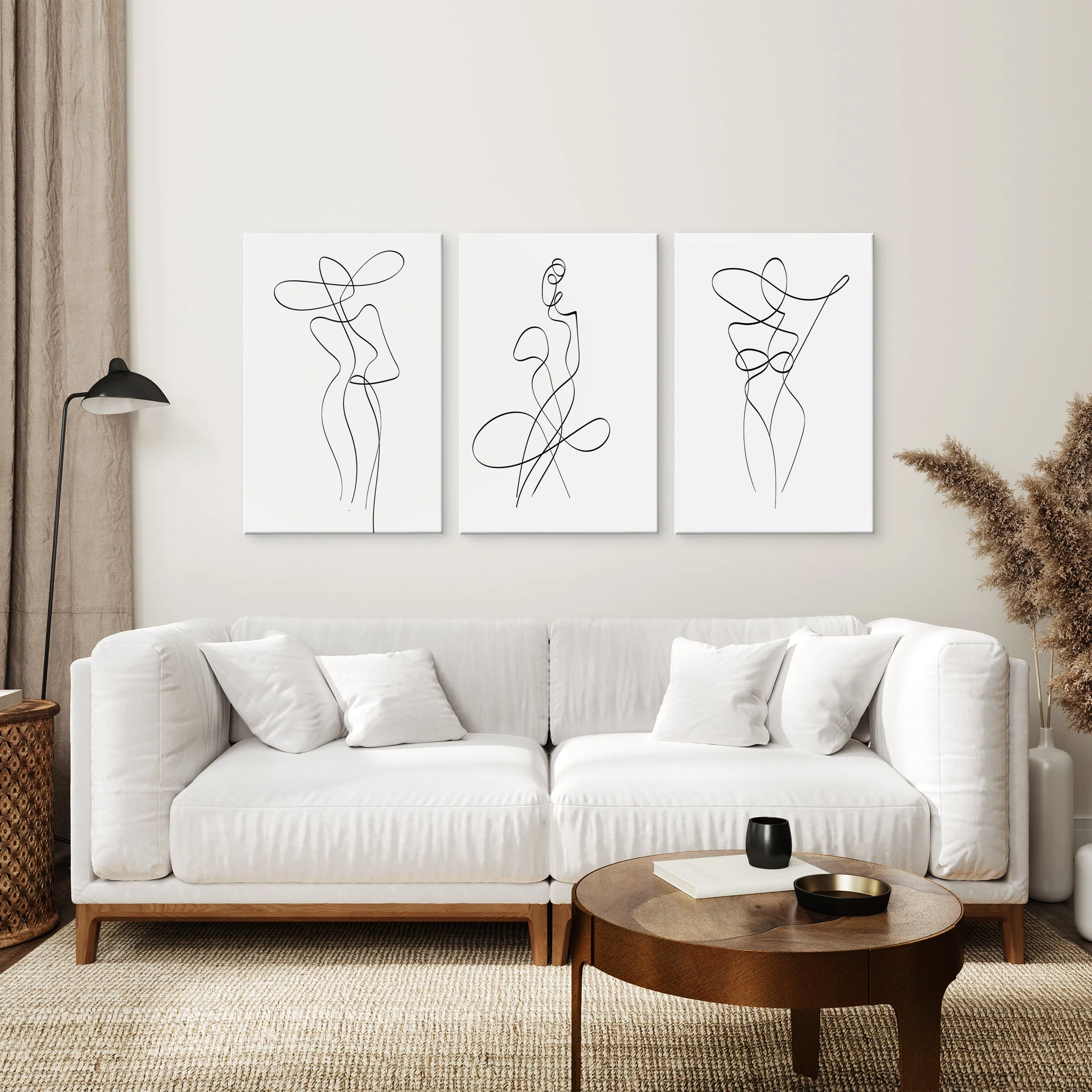 Set of 3 Minimalist Woman One Line Drawing Wall Art Prints - Image 7