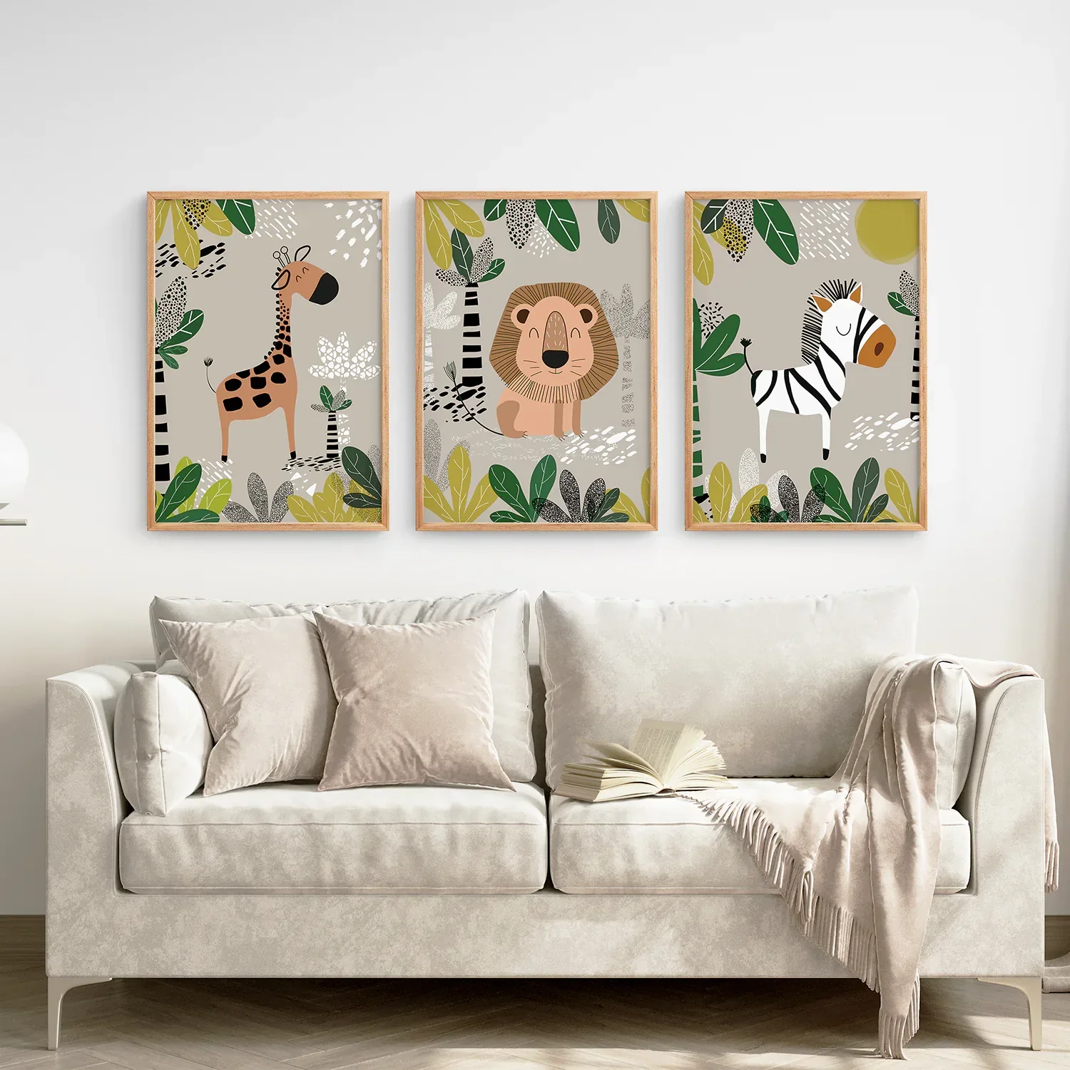 Set of 3 Safari Baby Animal Art Prints - Image 3