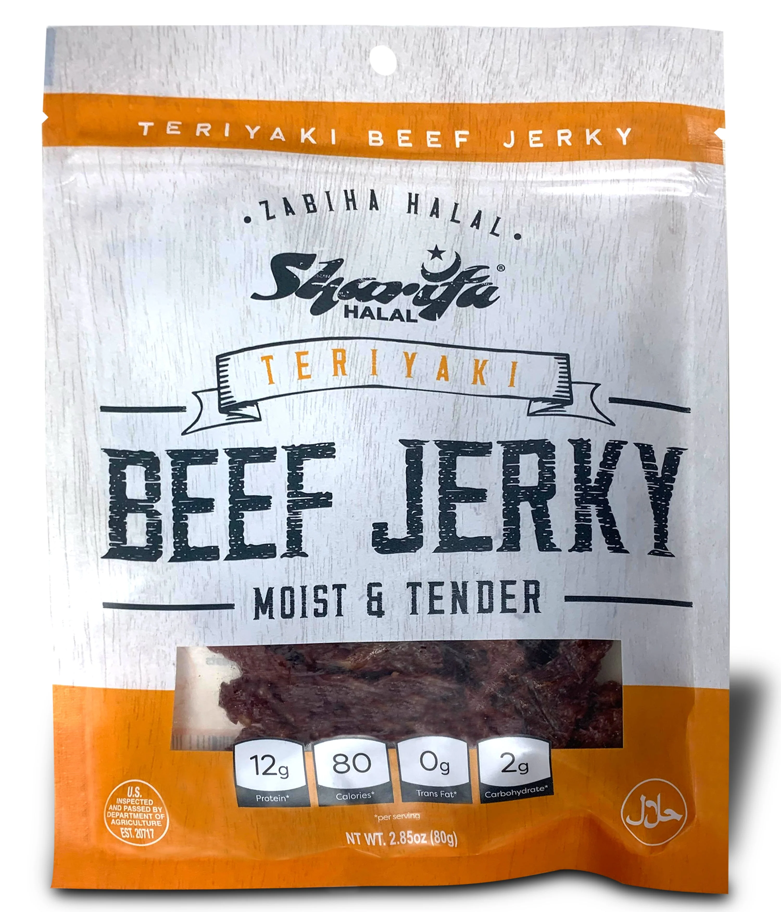 Sharifa Halal Beef Jerky, Teriyaki, (3) 2.85 oz. Bag – Great Everyday Halal Jerky Beef Meat Snack, 100 % Real Zabiha Halal Beef, 12g of Protein, 80 Calories, 0g Trans Fat, & 2g of Carbohydrates - Image 9