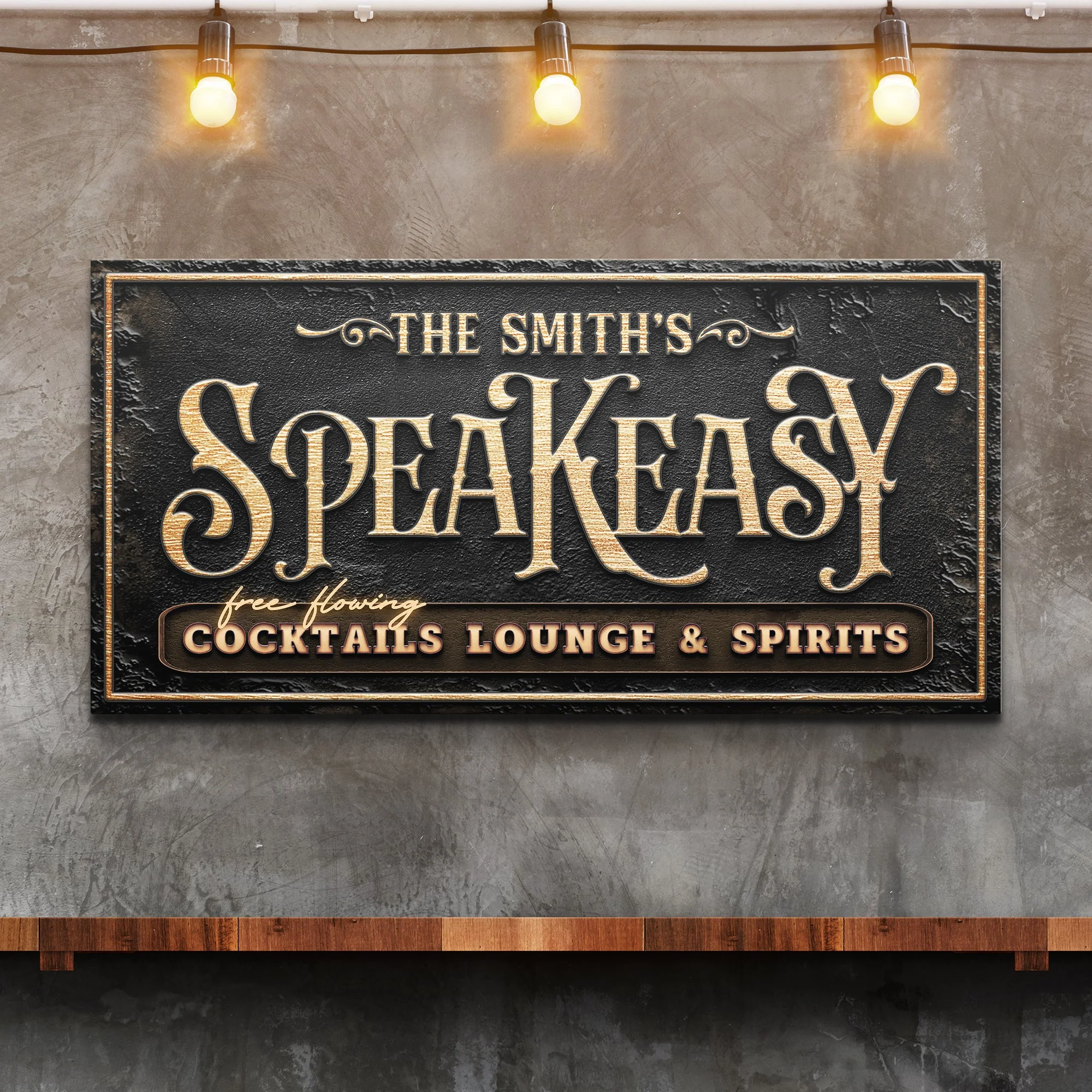 Speakeasy Personalized Bar Sign - Image 2