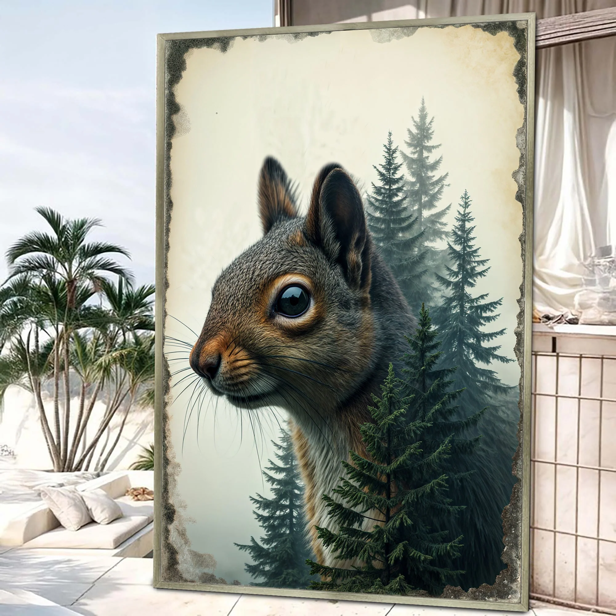 Squirrel Double Exposure Wall Art - Image 4