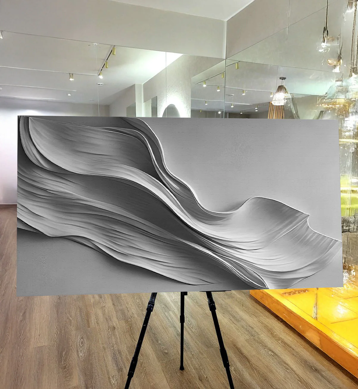 Stormy Gray Minimalist Wall Art - Image 3