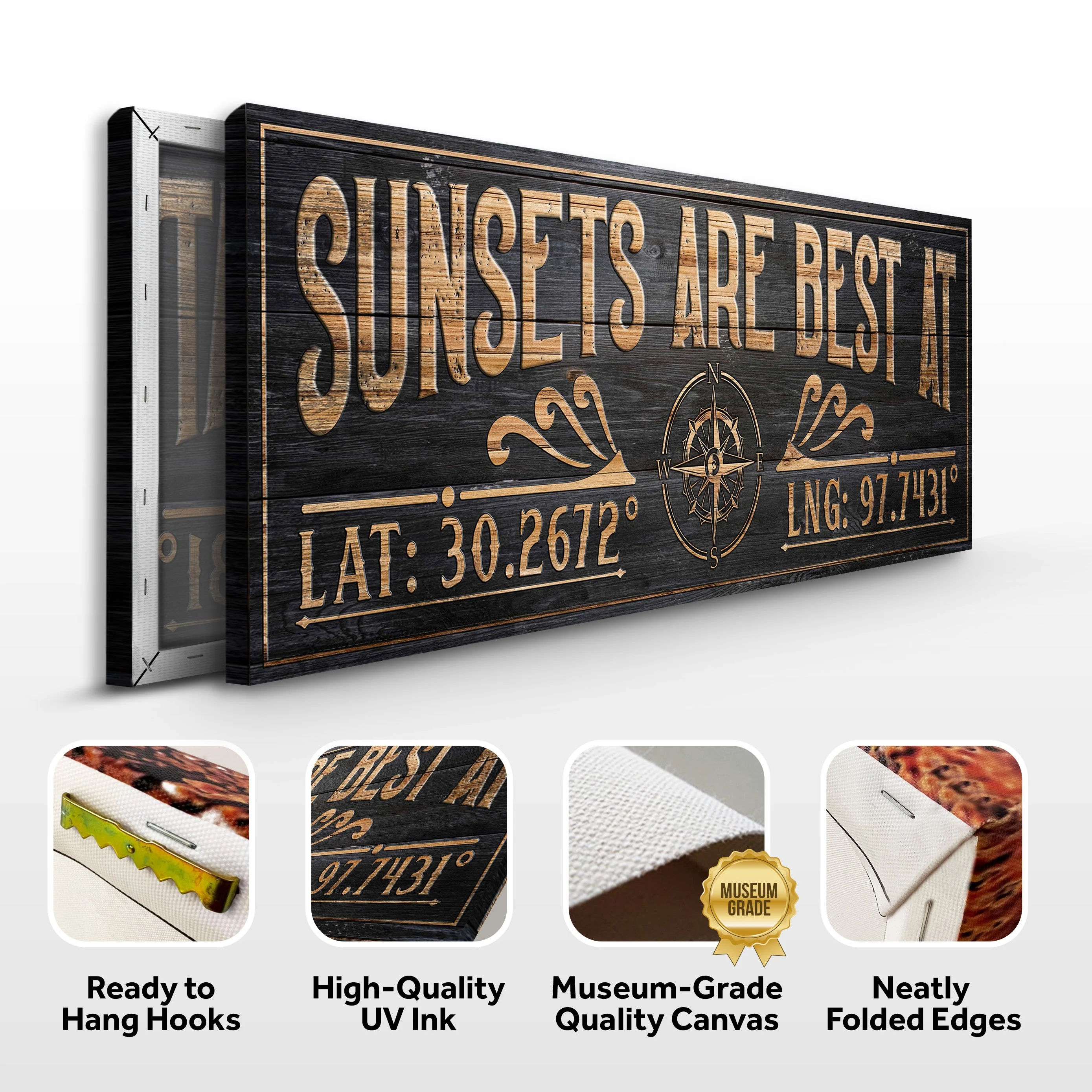 Sunsets Are Best At Coordinates Sign II - Image 6