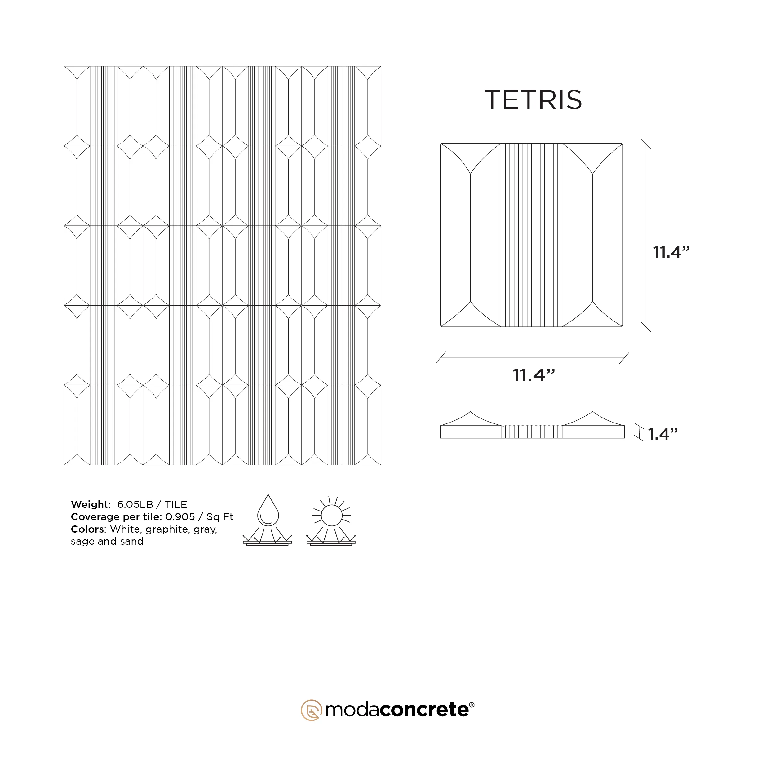 TETRIS Concrete Wall Tile - Image 7