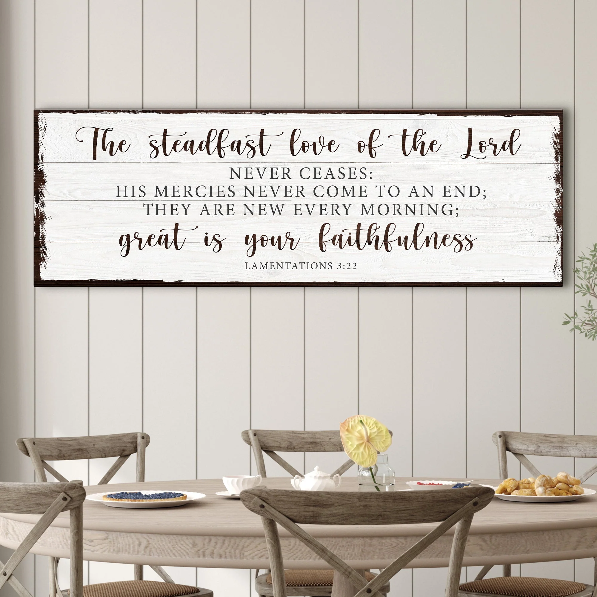 The Steadfast Love Of The Lord Lamentations 3:22-23 Faith Sign II - Image 2
