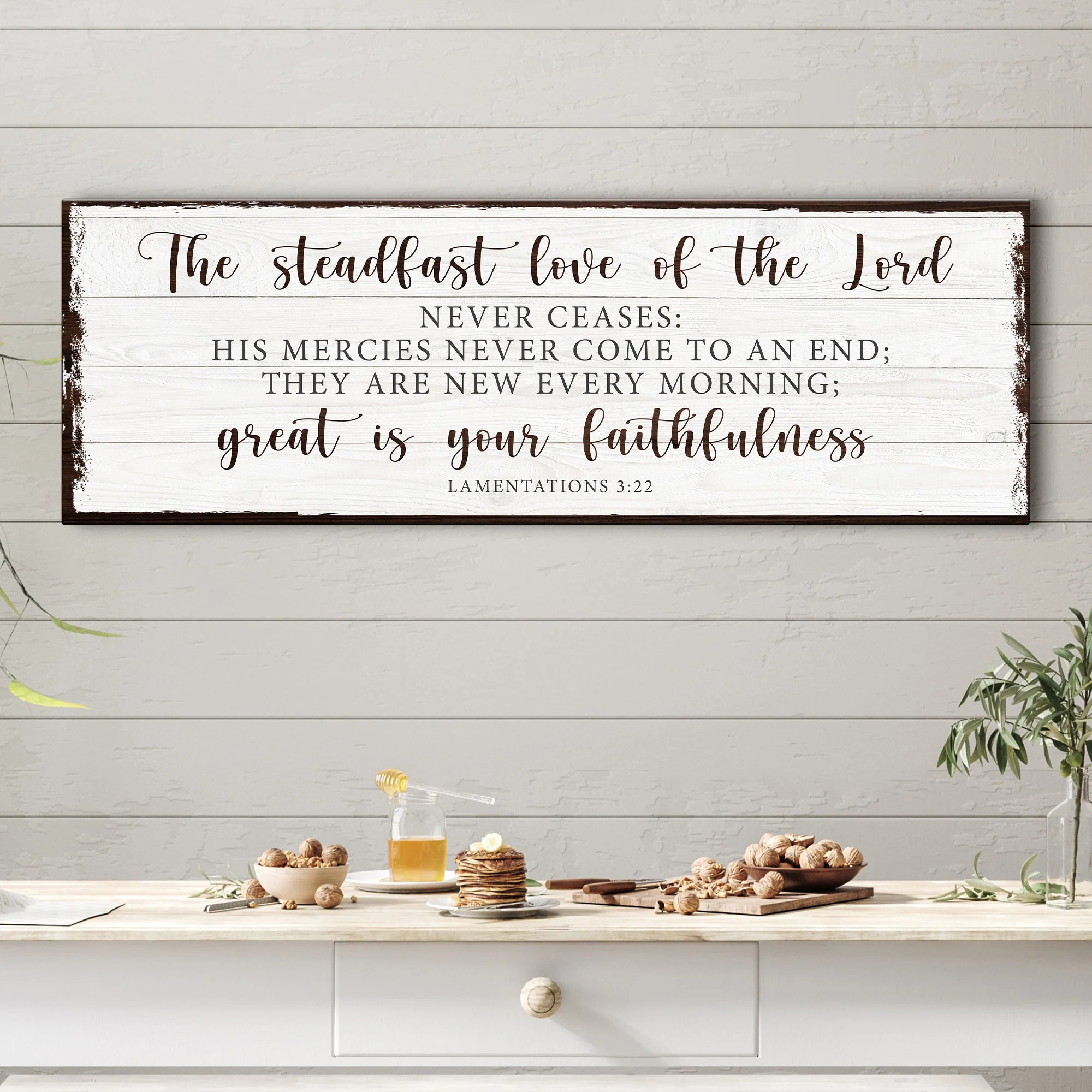 The Steadfast Love Of The Lord Lamentations 3:22-23 Faith Sign II - Image 3