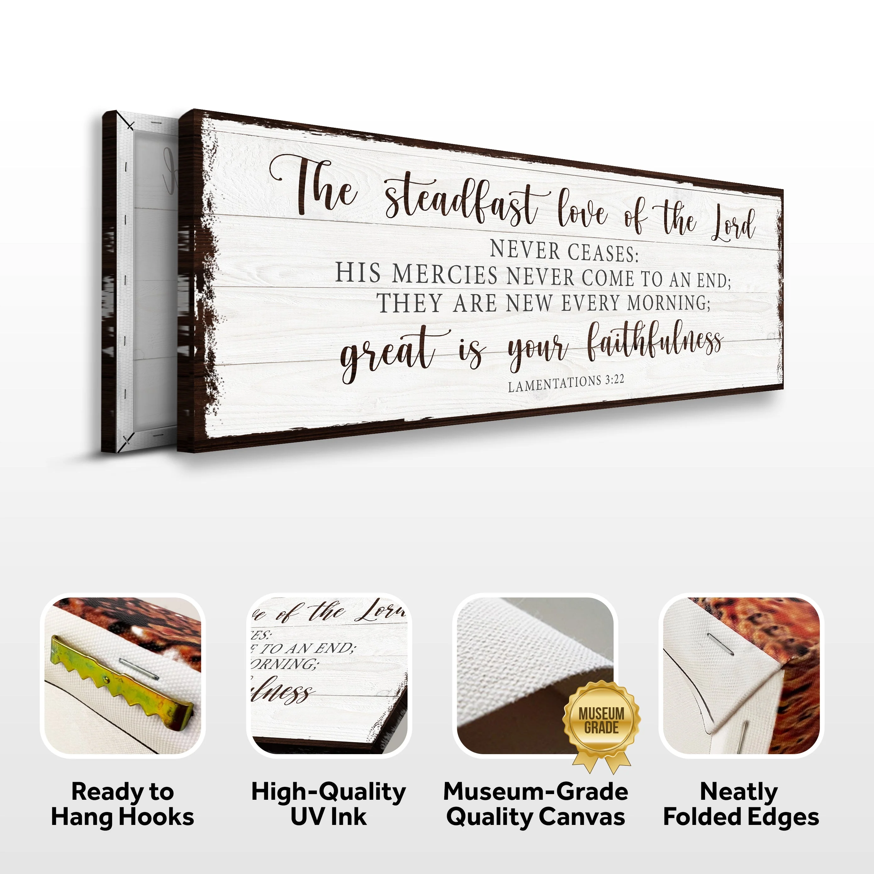 The Steadfast Love Of The Lord Lamentations 3:22-23 Faith Sign II - Image 6