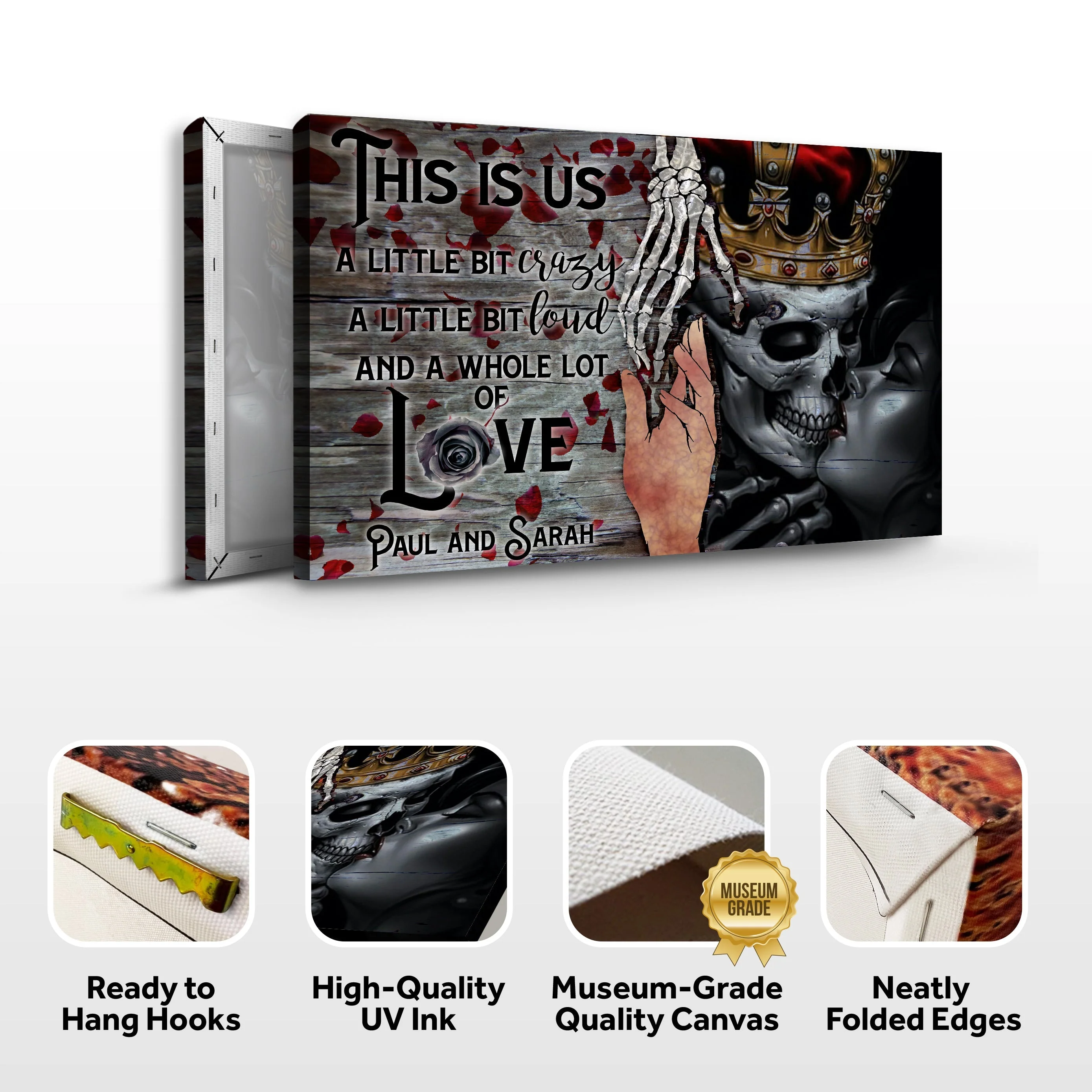 This Is Us Personalized Gothic Couple Sign - Ideal Gothic Decor For Home - Image 2