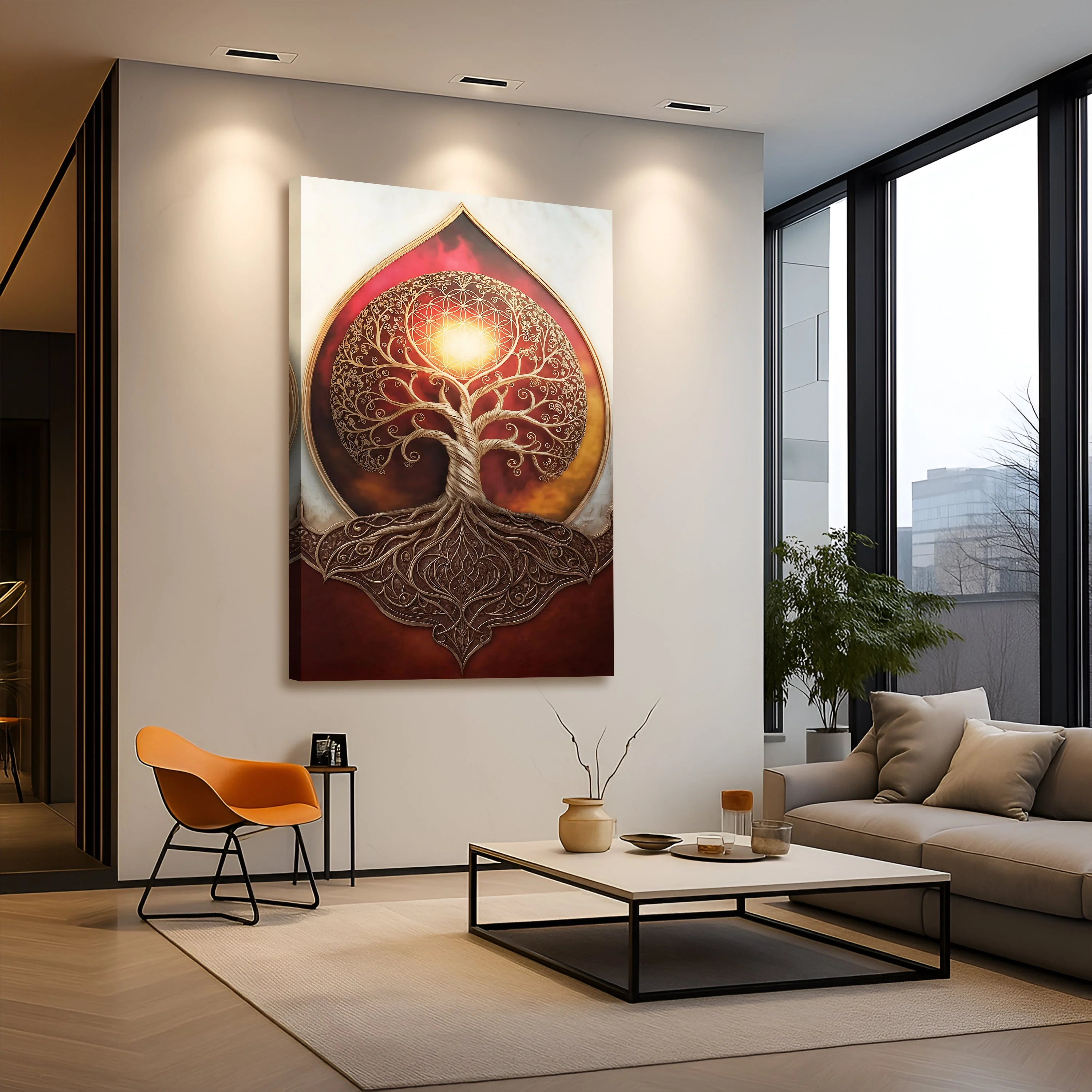 Tree of Life: Sacred Geometry Abstract Wall Art - Image 2