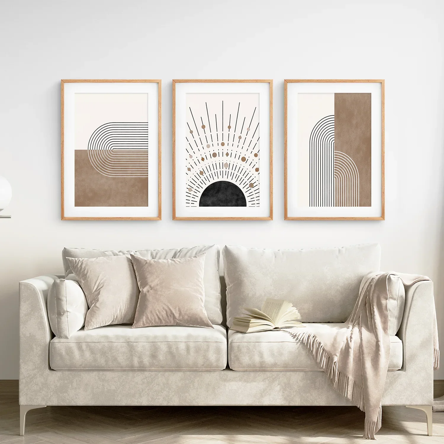 Trendy Mid Century Style Set of 3 Prints. Boho Art - Image 2