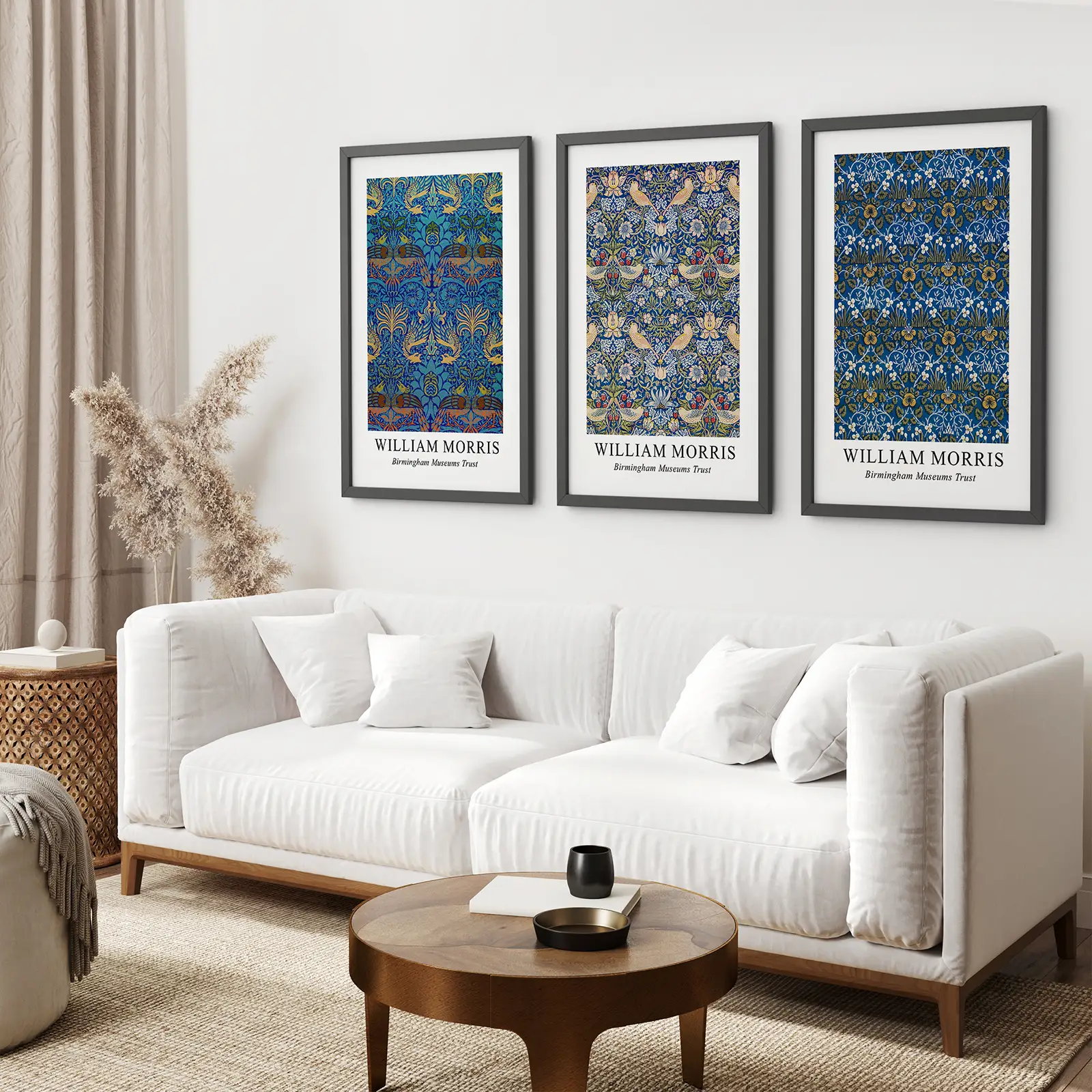 Trendy Neutral Art Set of 3 William Morris Decor - Image 2